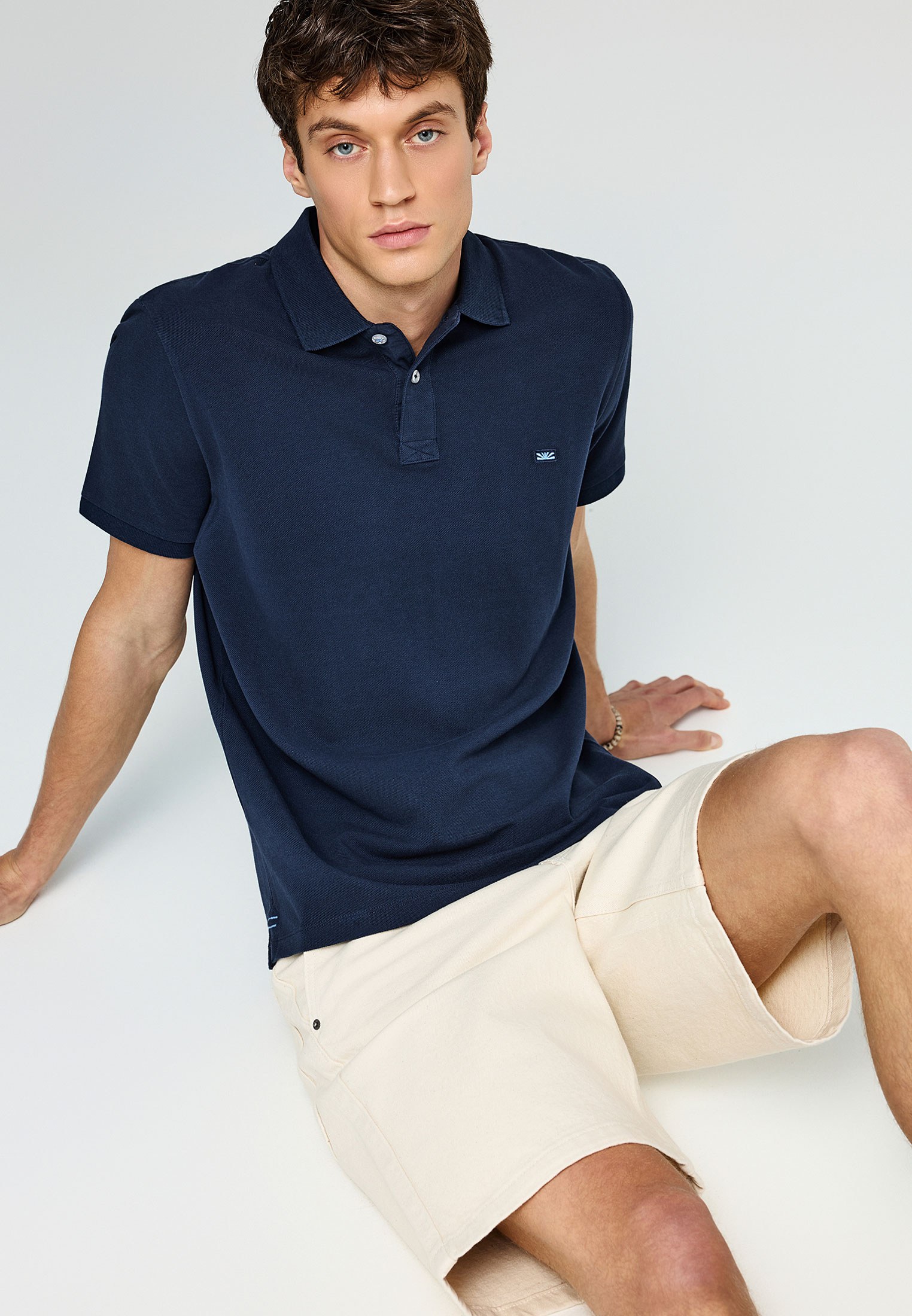 Men's Polo Shirts Funky Buddha Navy