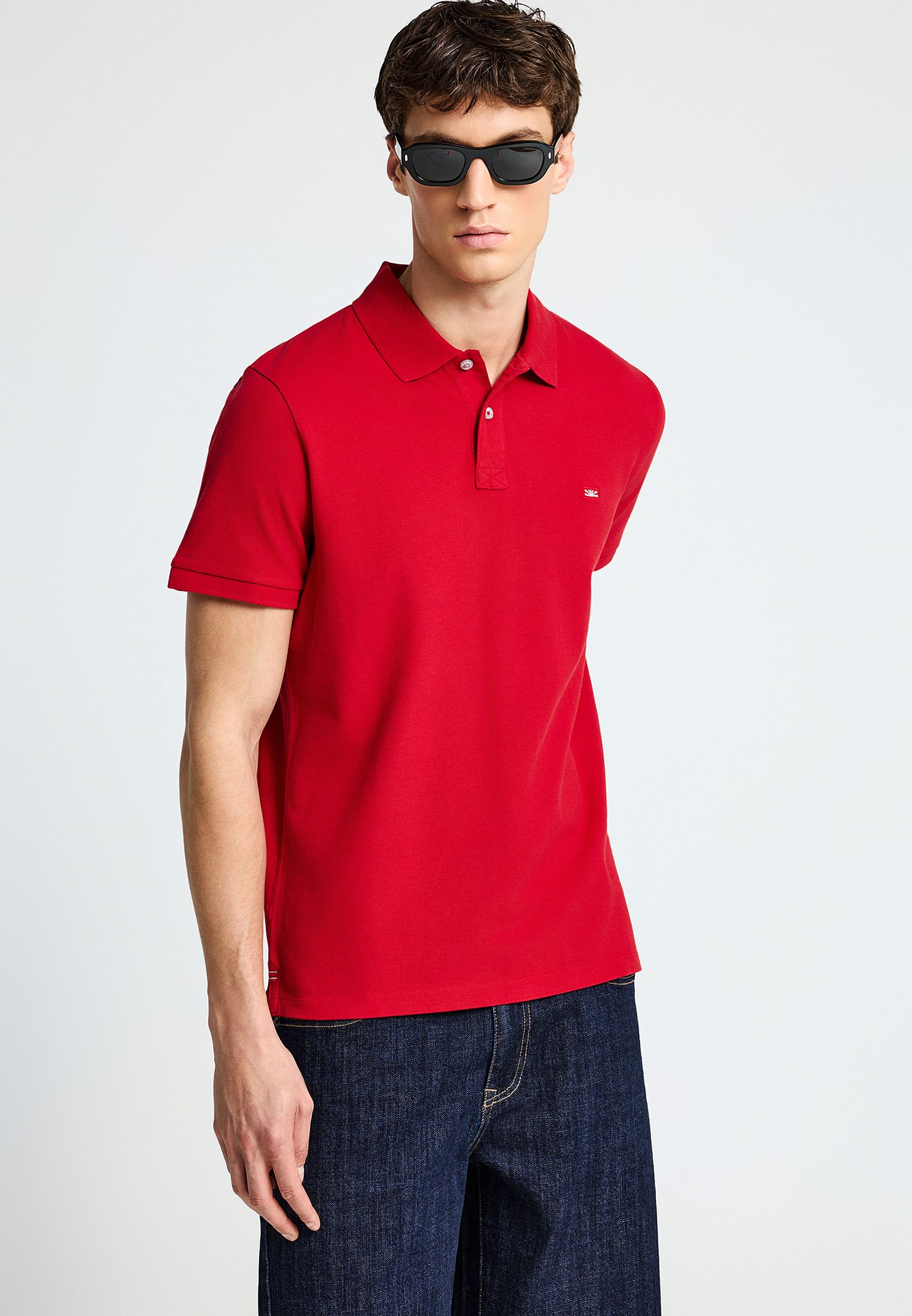 Men's Polo Shirts Funky Buddha Red