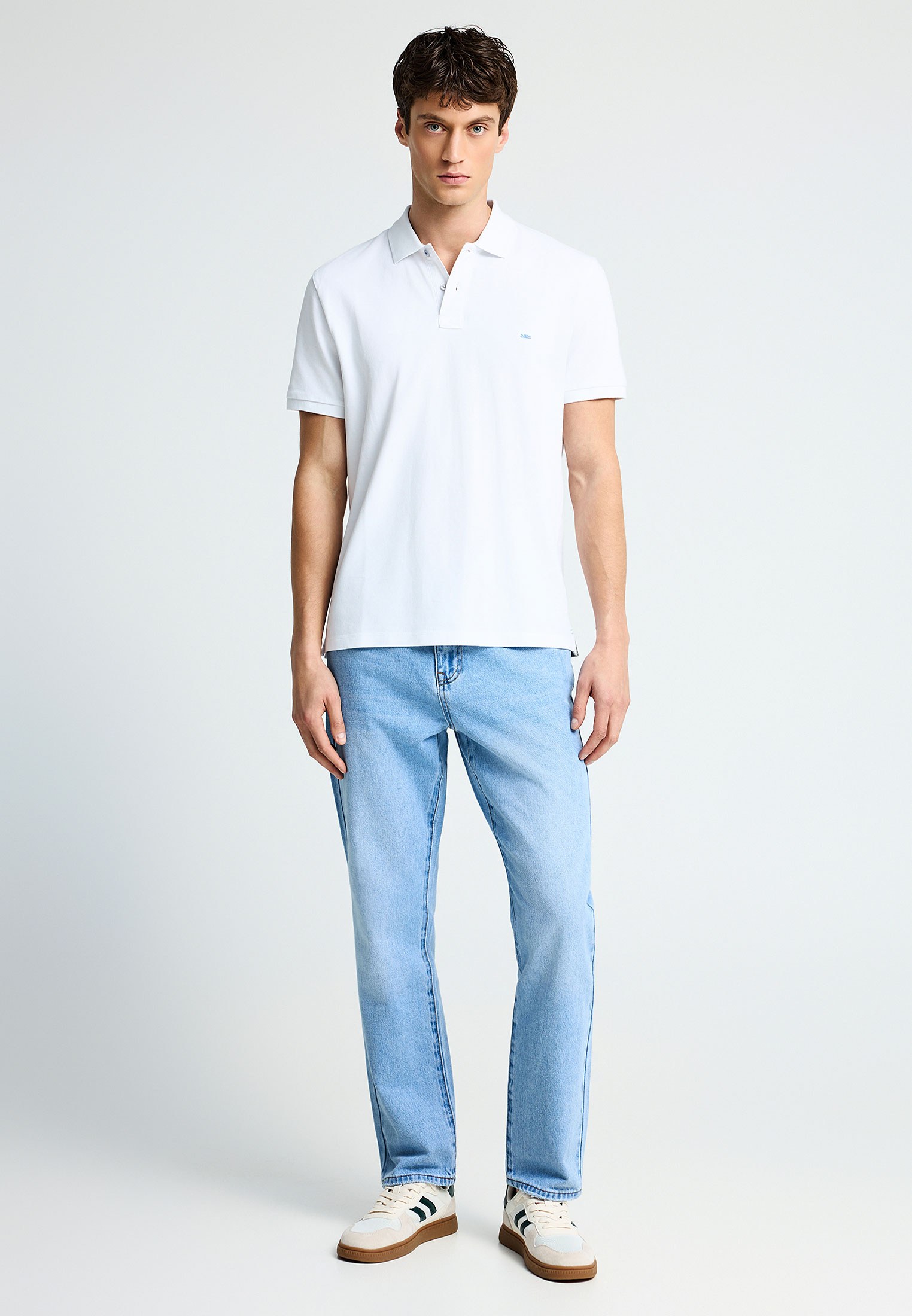 Men's Polo Shirts Funky Buddha White