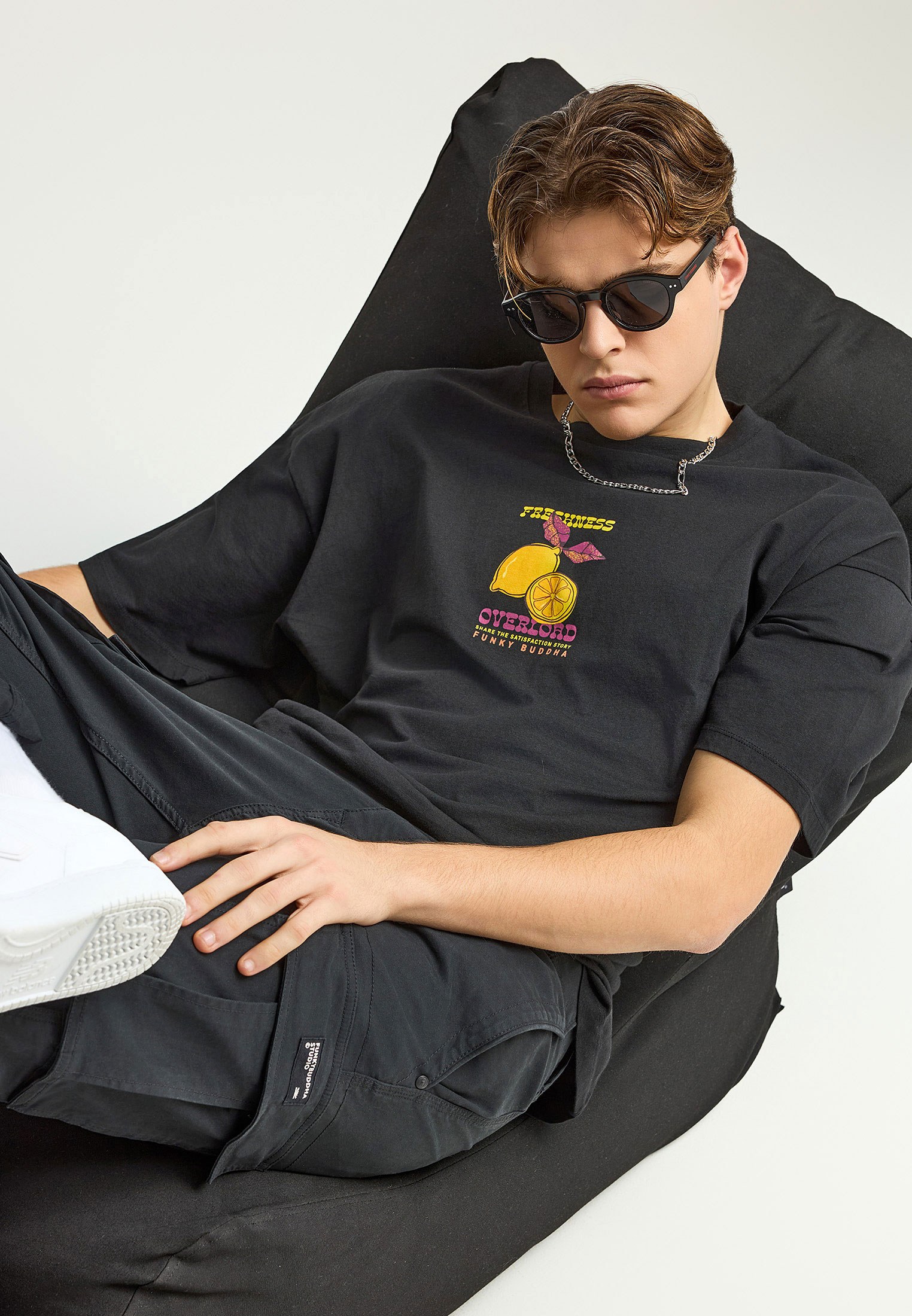 Men's Trousers Funky Buddha Black