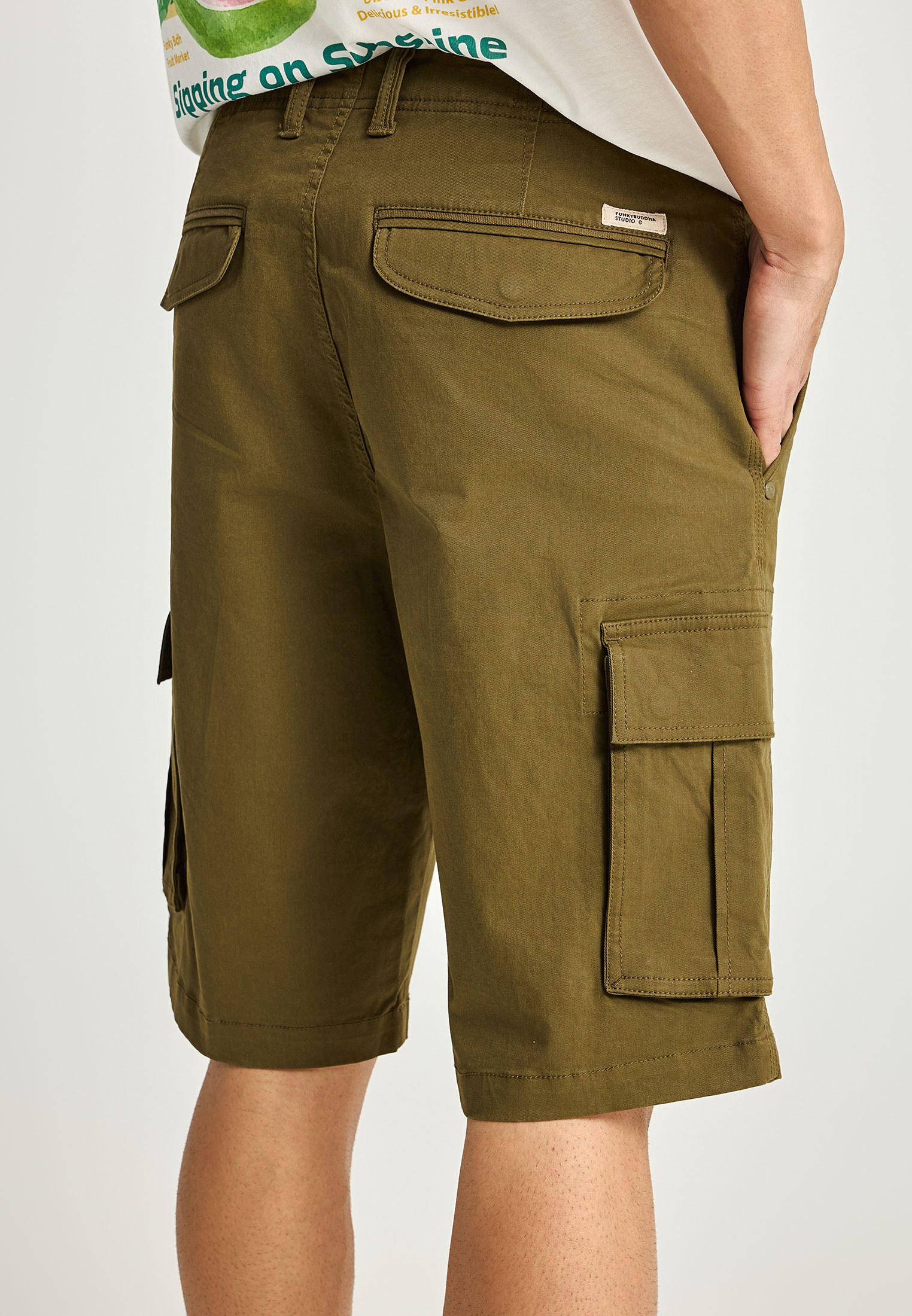 Men's Shorts Funky Buddha Olive