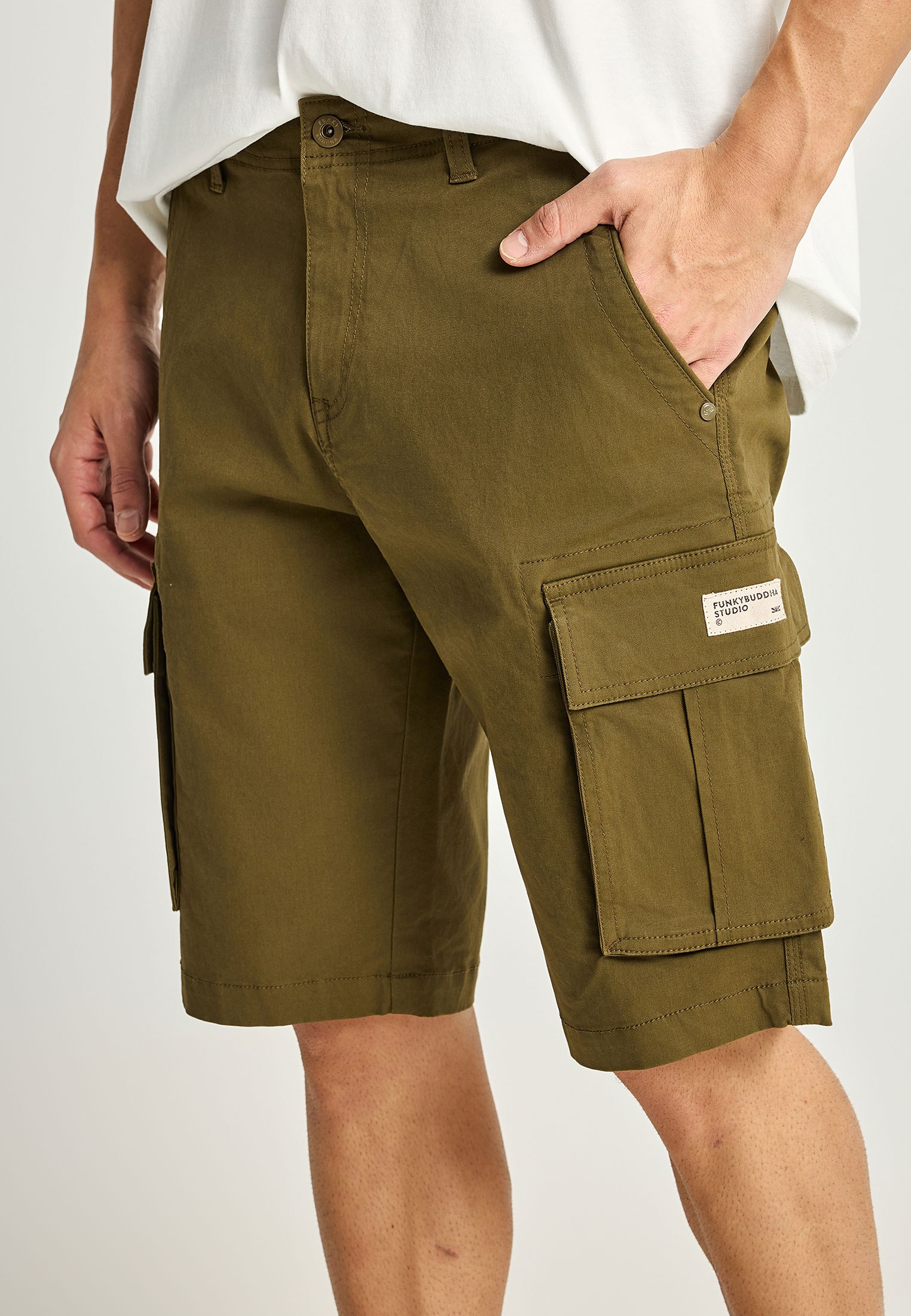 Men's Shorts Funky Buddha Olive