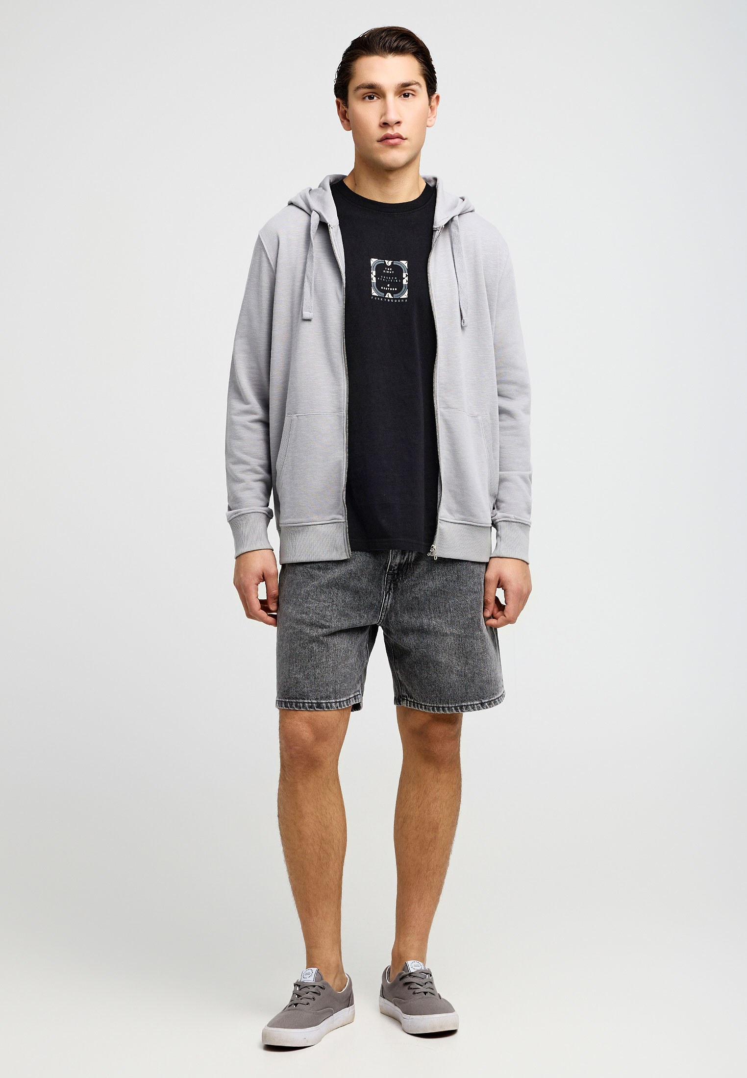 Men's Hoodies & Sweatshirts Funky Buddha Gray