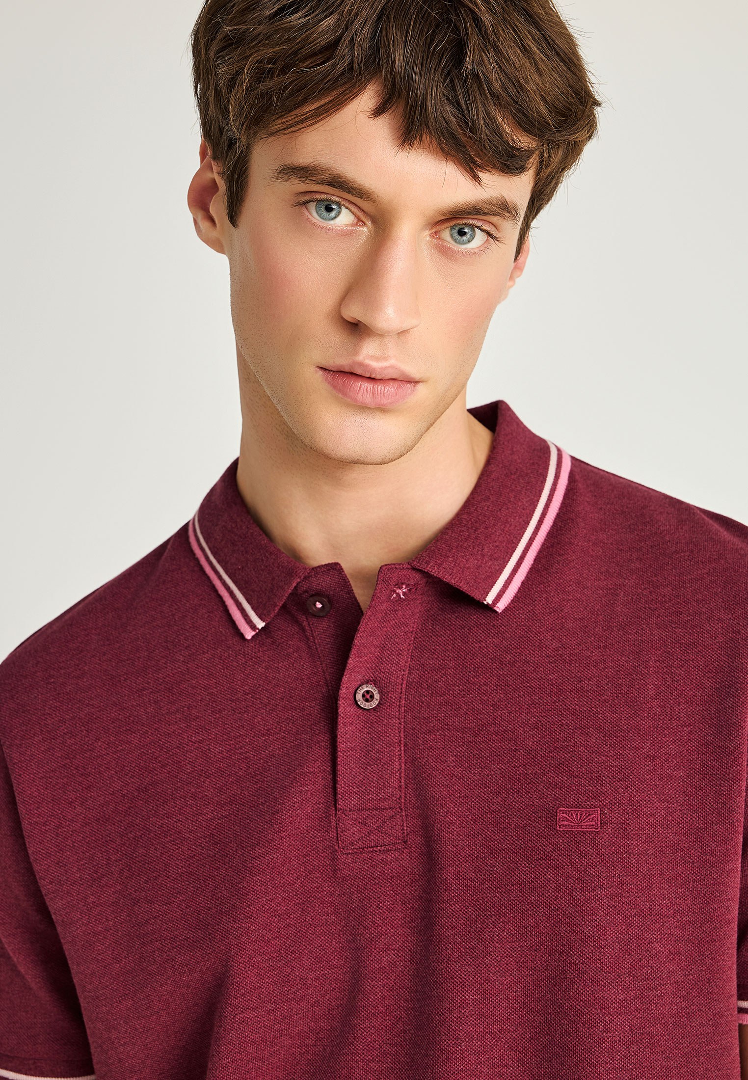 Men's Polo Shirts Funky Buddha Bordeaux