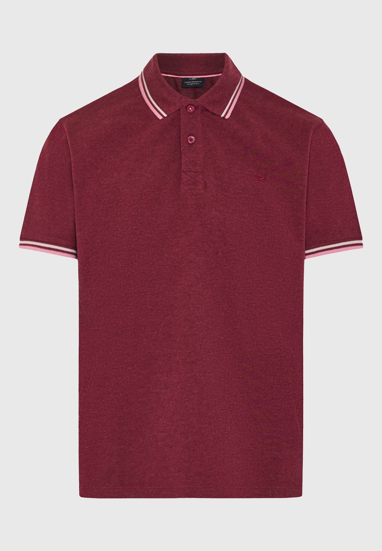 Men's Polo Shirts Funky Buddha Bordeaux