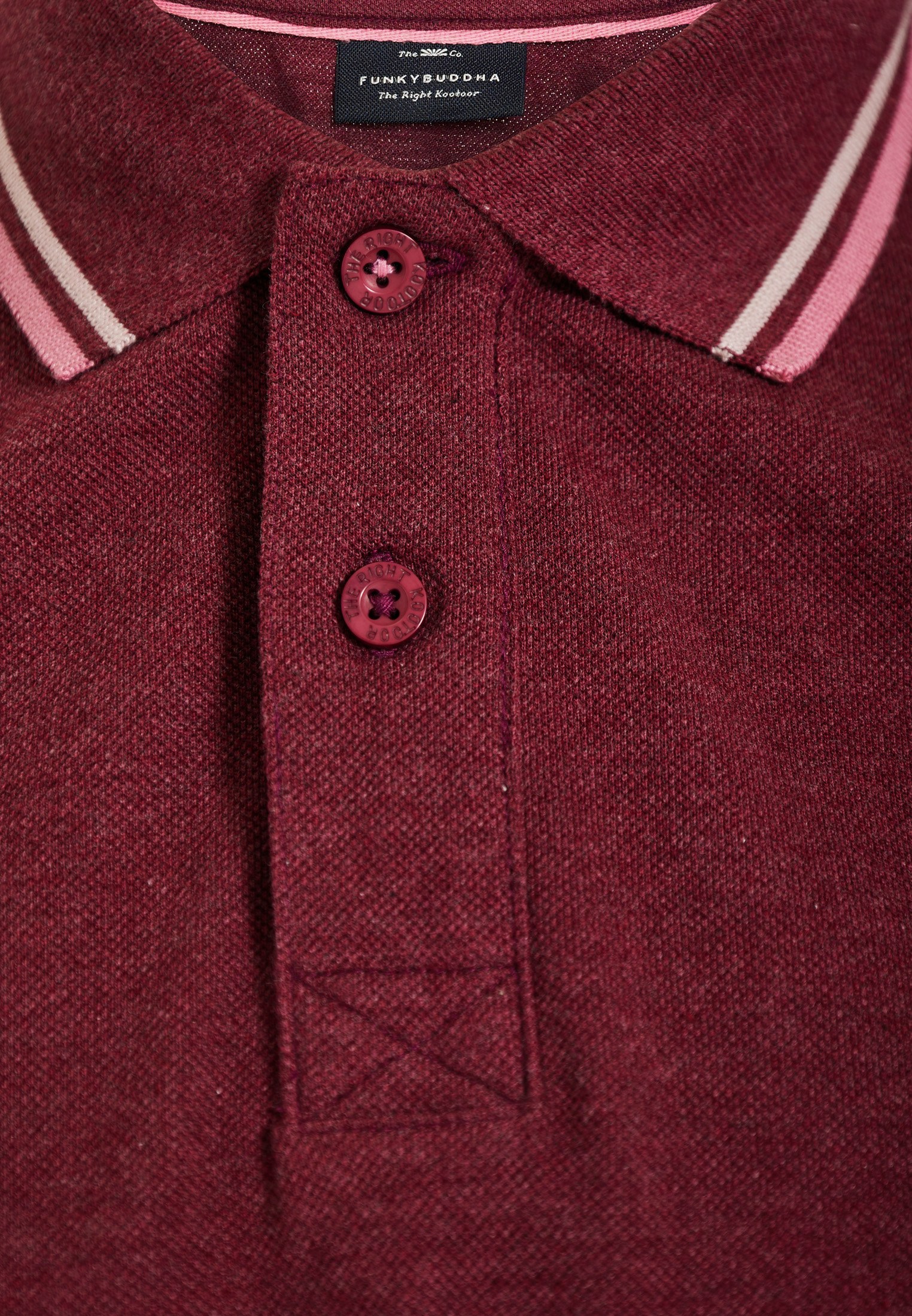 Men's Polo Shirts Funky Buddha Bordeaux