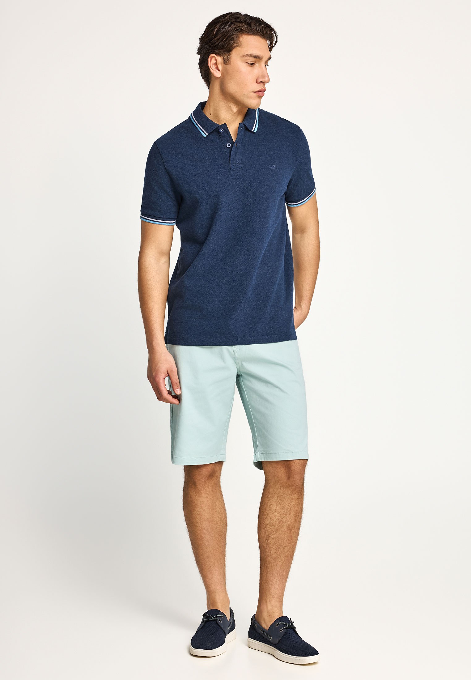 Men's Polo Shirts Funky Buddha Blue