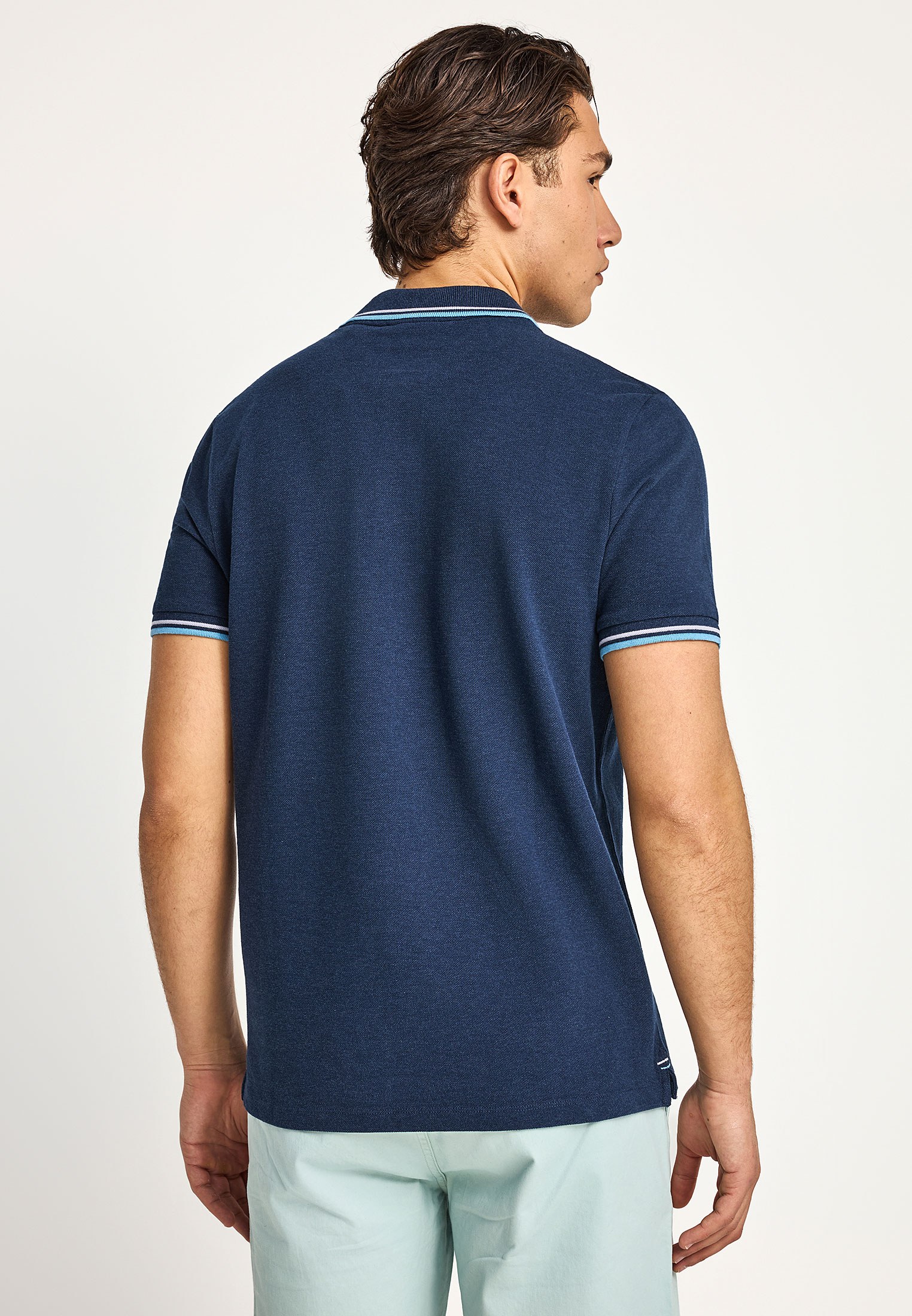 Men's Polo Shirts Funky Buddha Blue