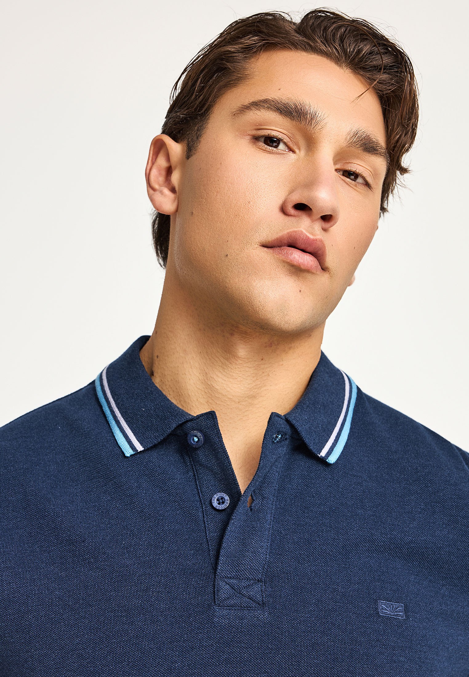 Men's Polo Shirts Funky Buddha Blue