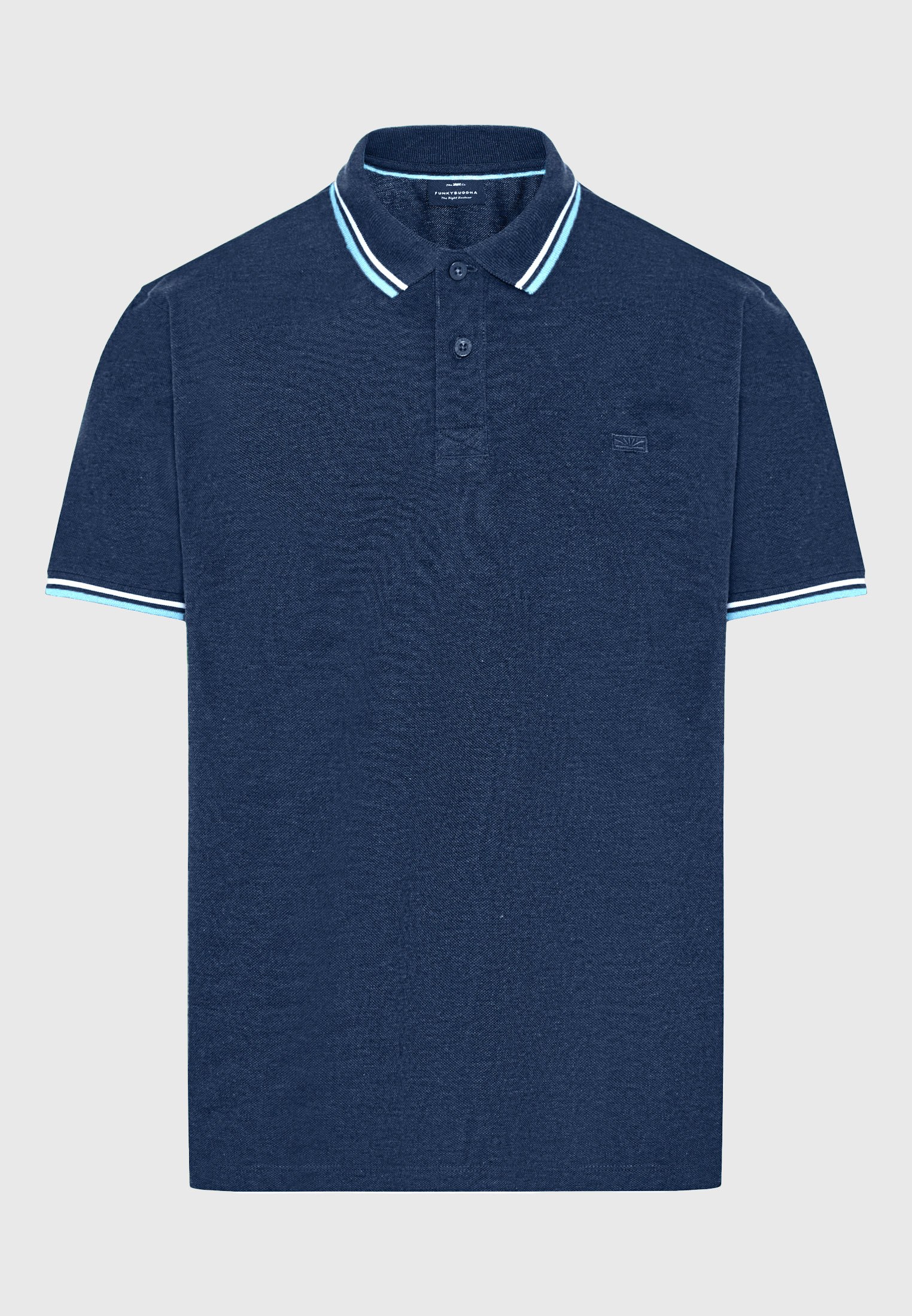 Men's Polo Shirts Funky Buddha Blue