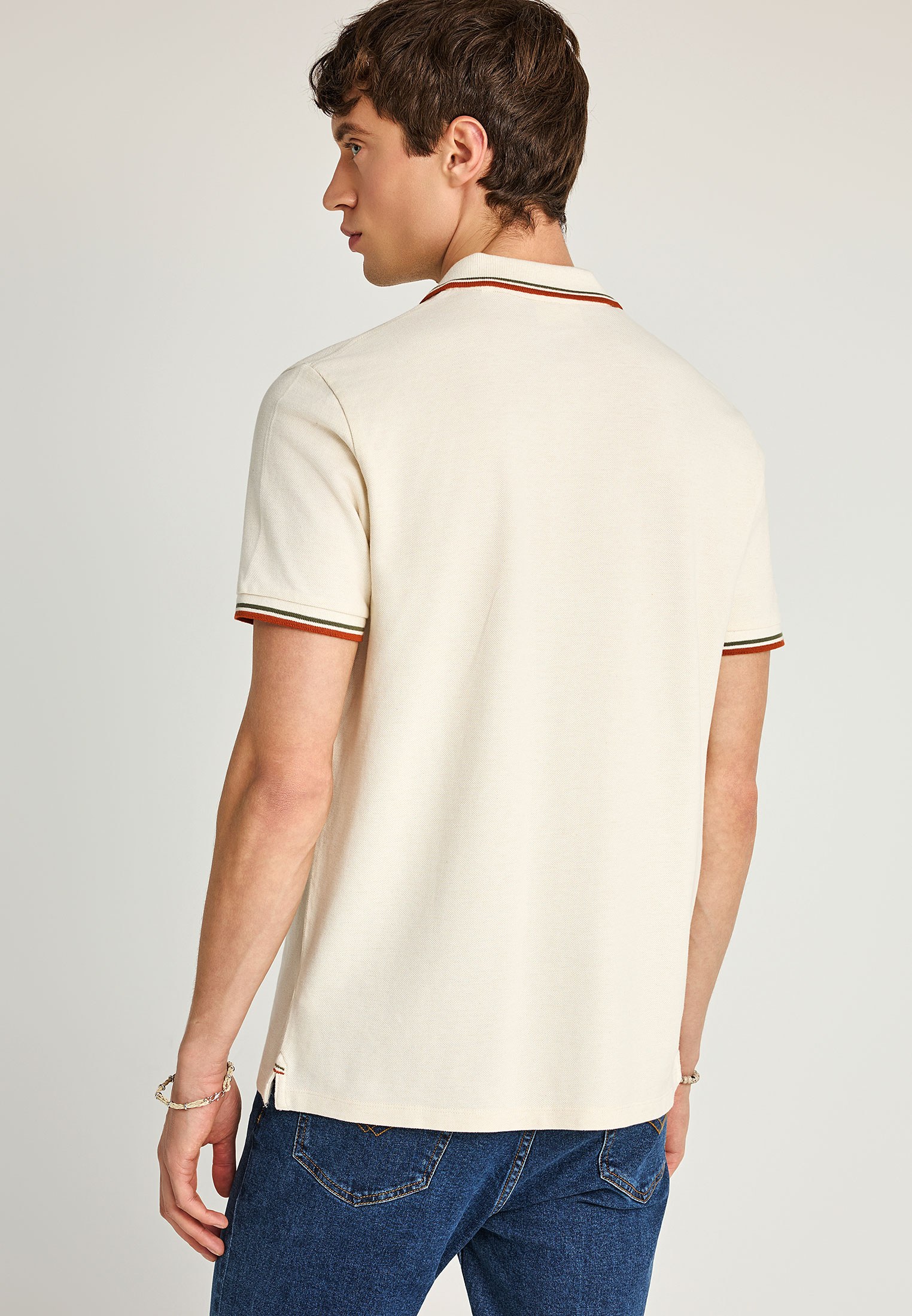 Men's Polo Shirts Funky Buddha White