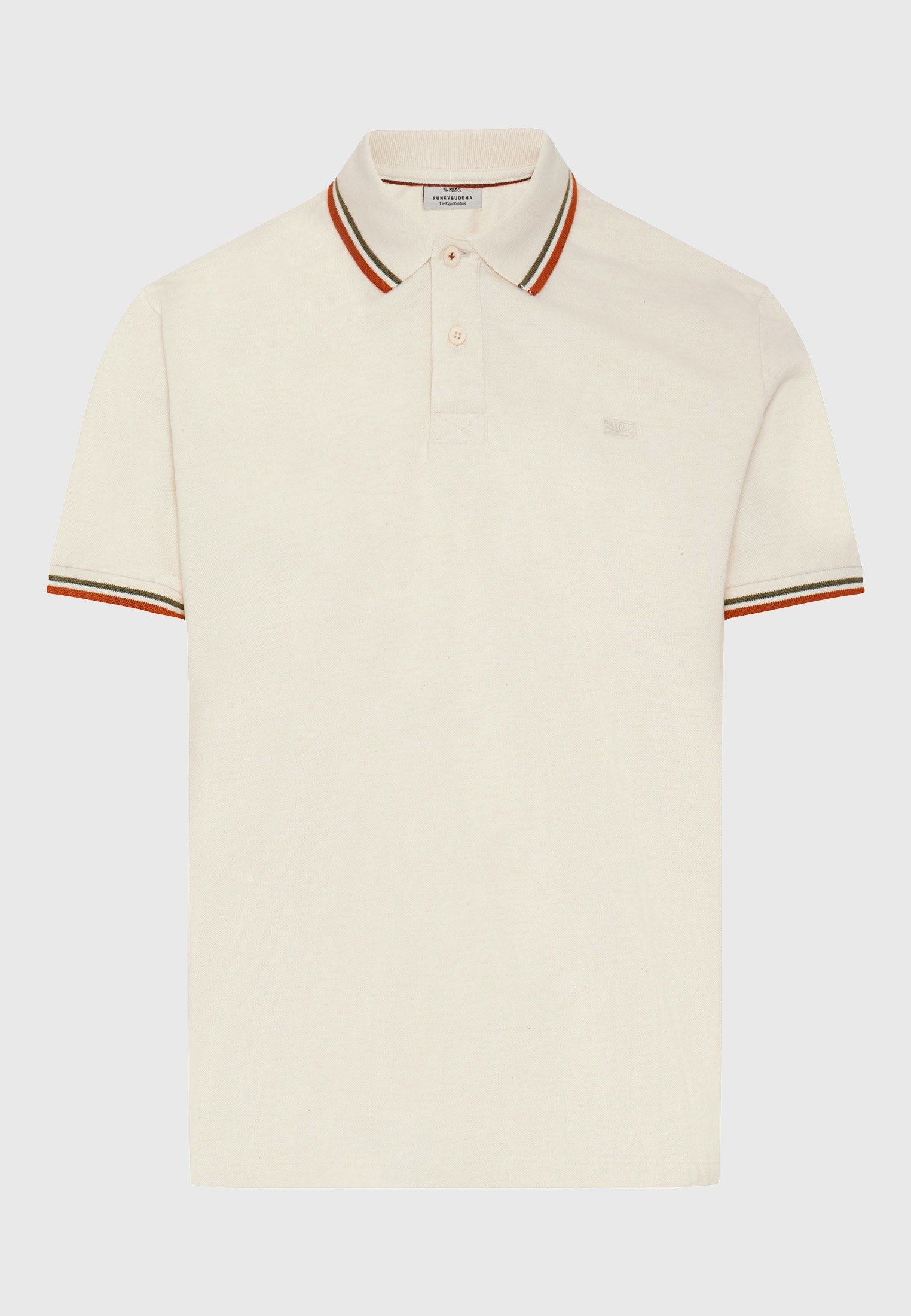 Men's Polo Shirts Funky Buddha White