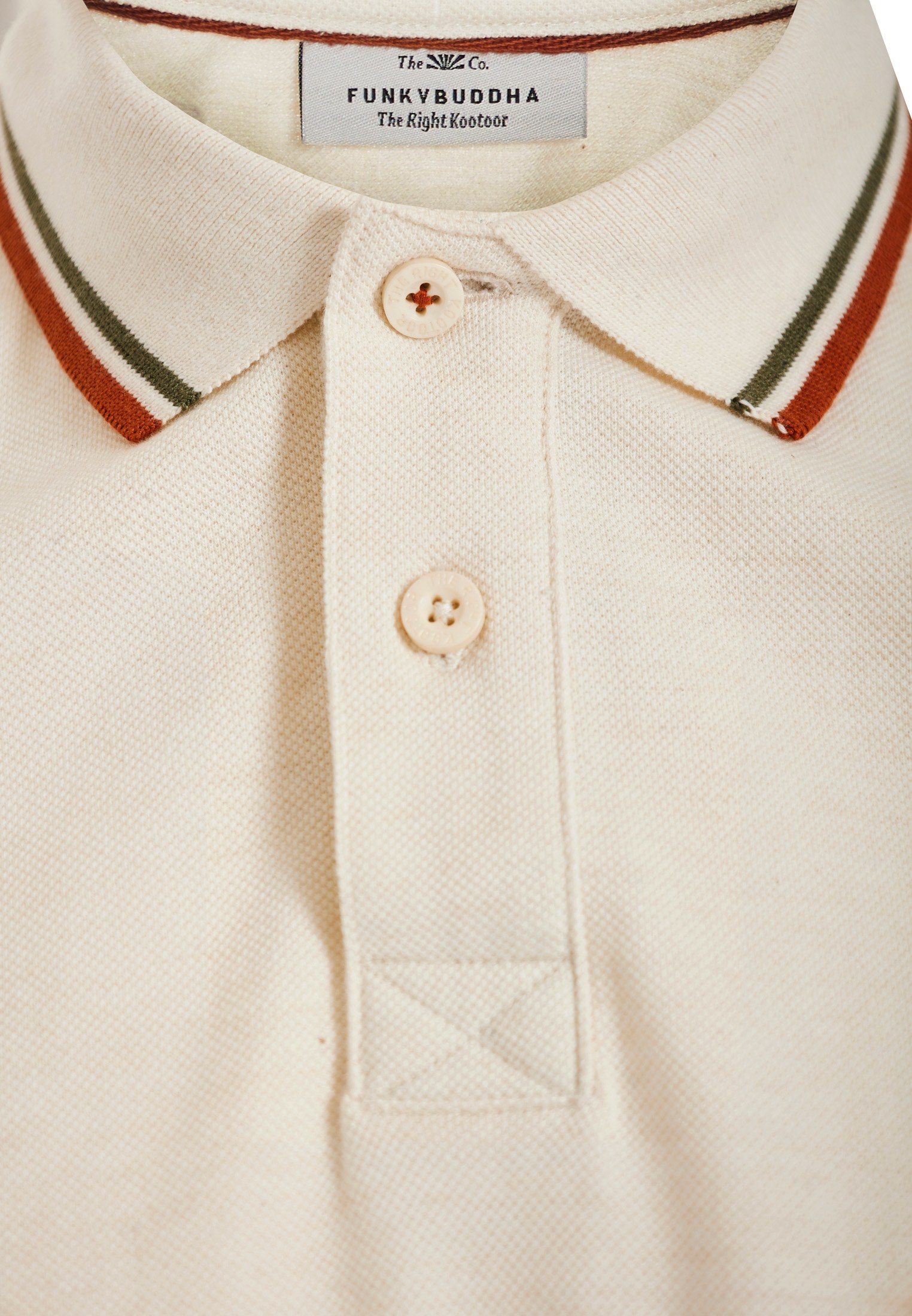 Men's Polo Shirts Funky Buddha White