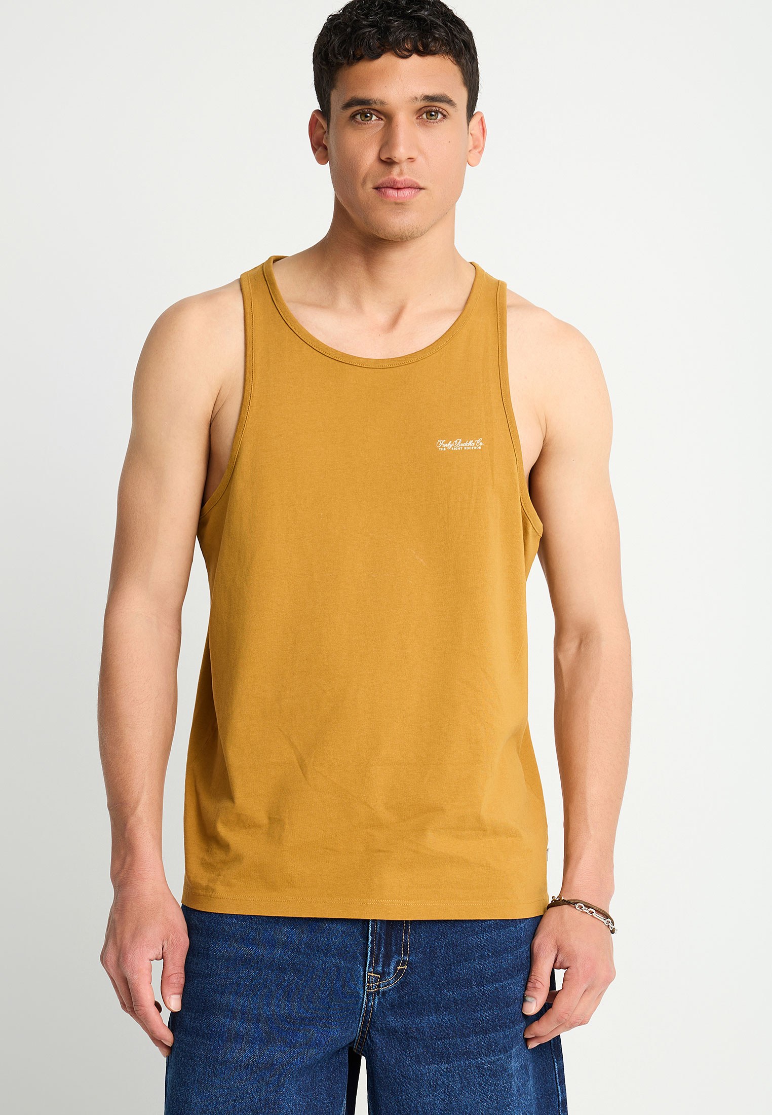 Ανδρική αμάνικη μπλούζα από βαμβάκι