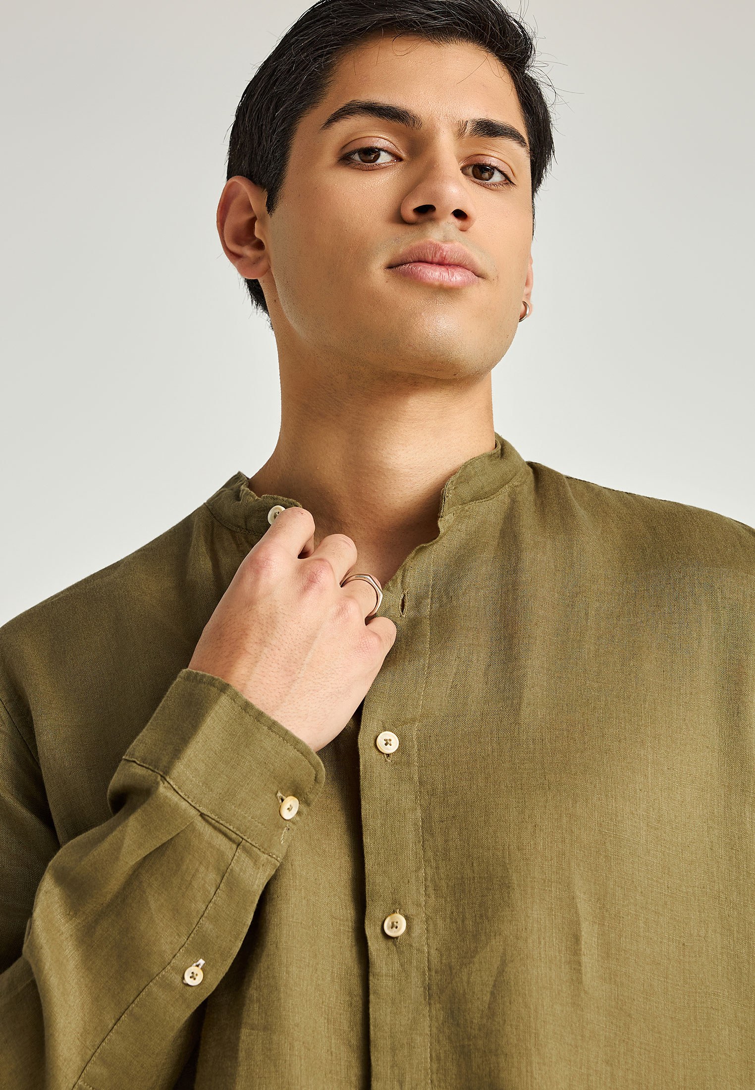 Men's Shirts Funky Buddha Khaki