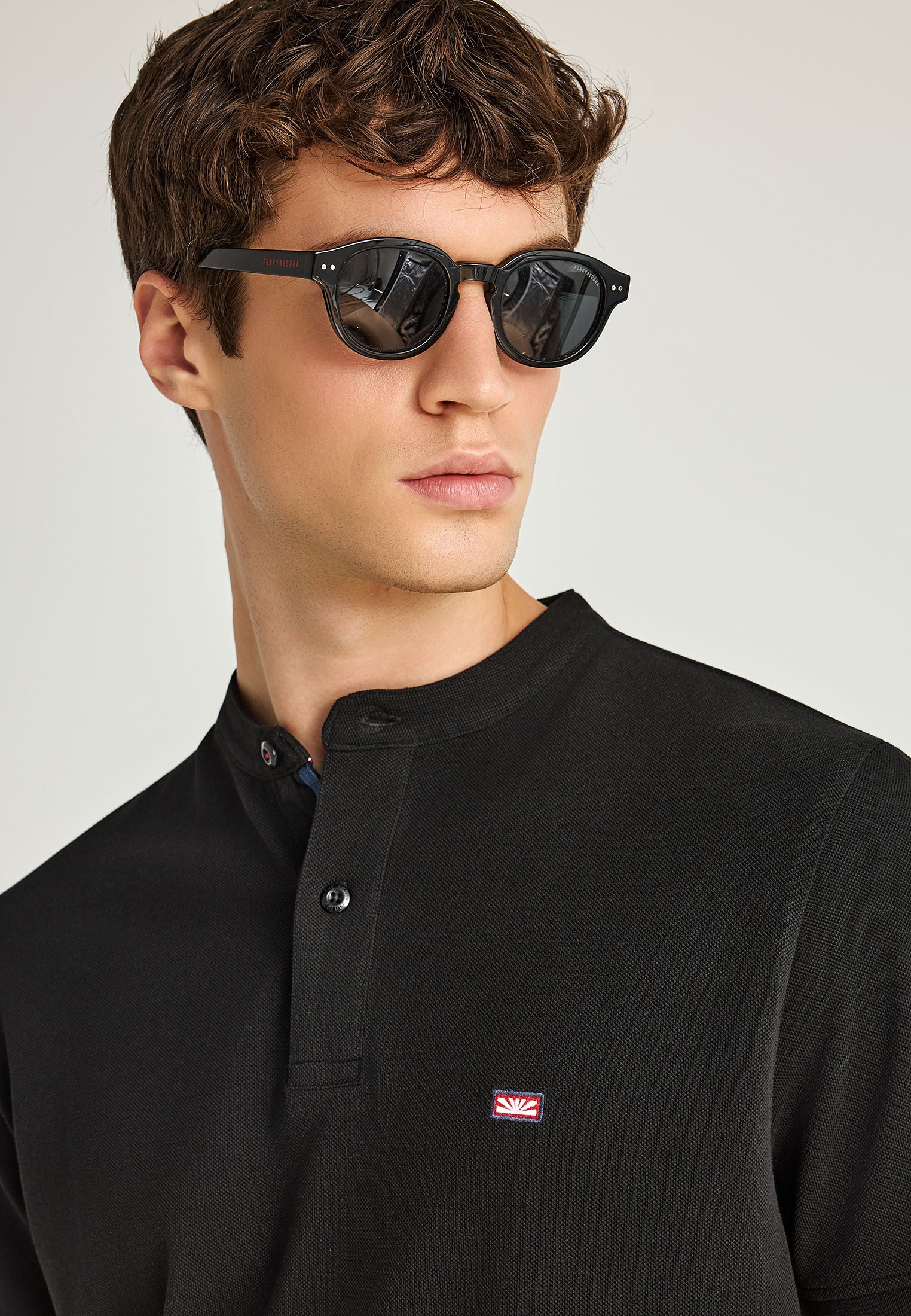 Men's Polo Shirts Funky Buddha Black