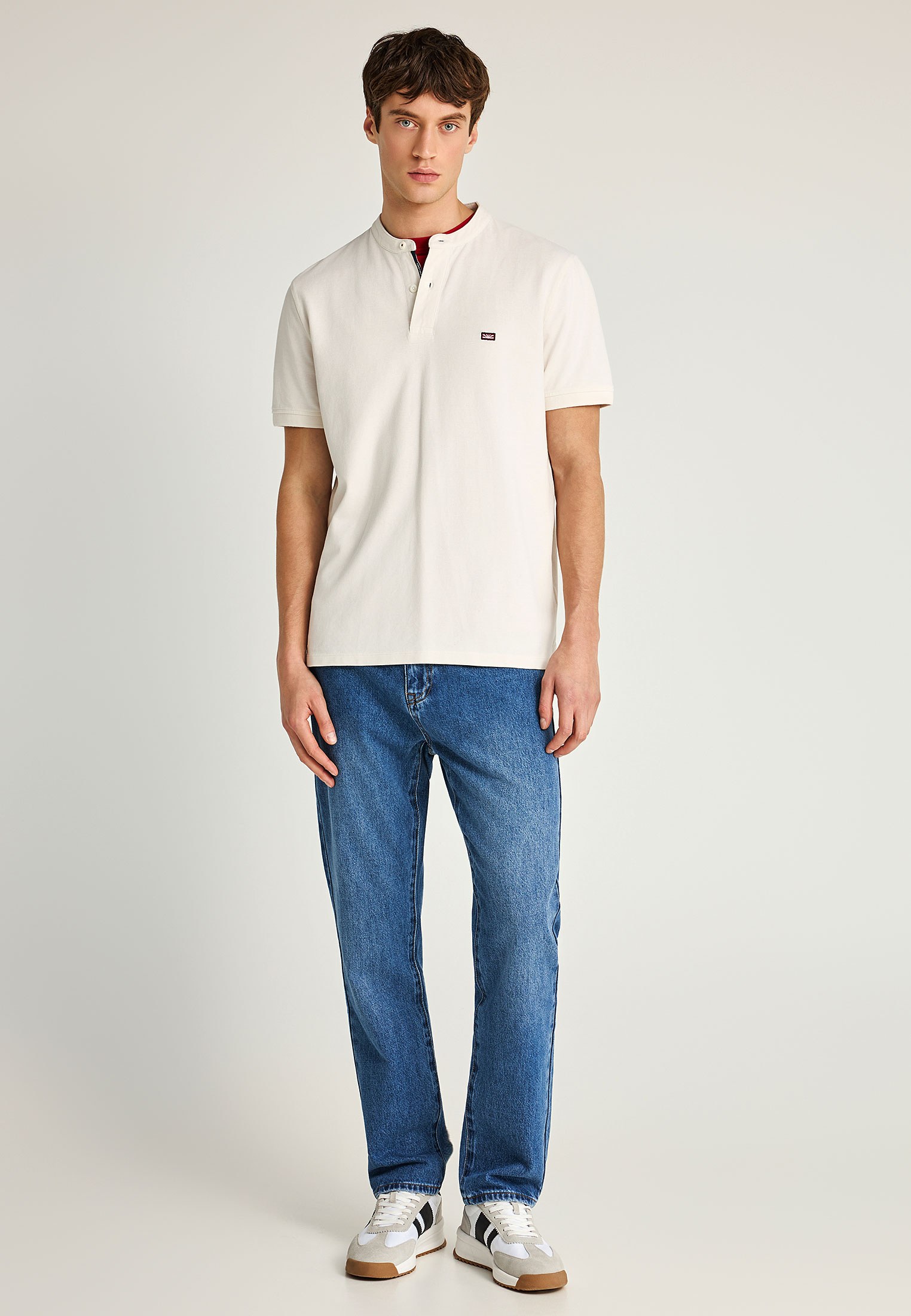 Men's Polo Shirts Funky Buddha White