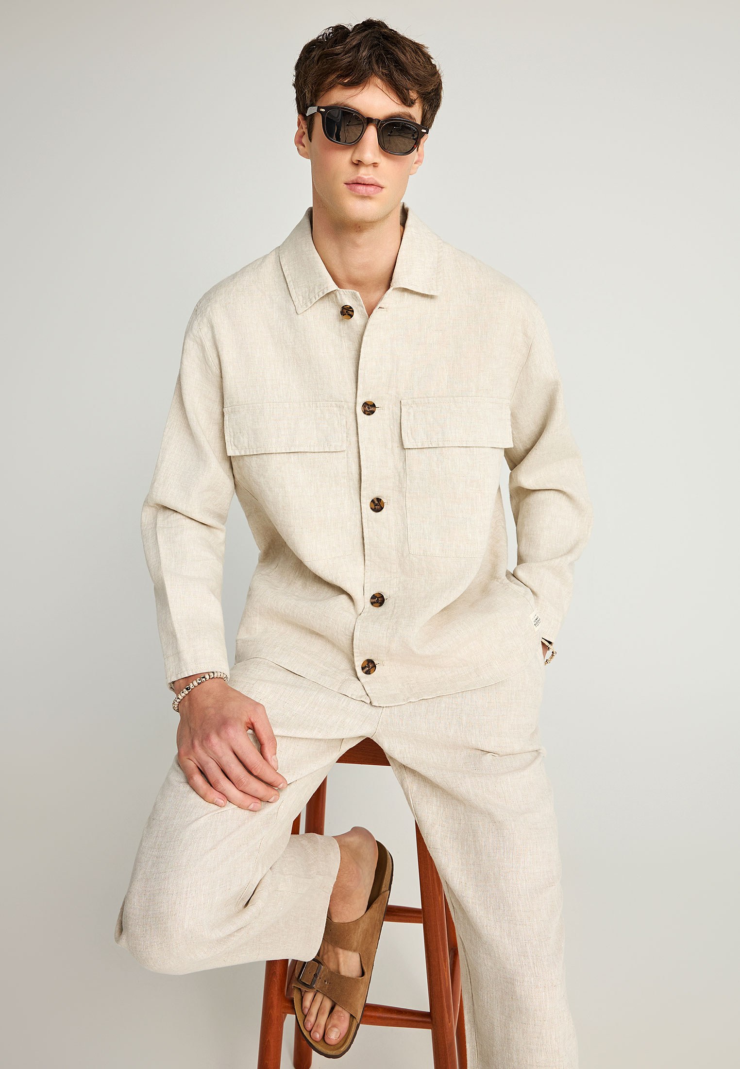 Men's Trousers Funky Buddha White