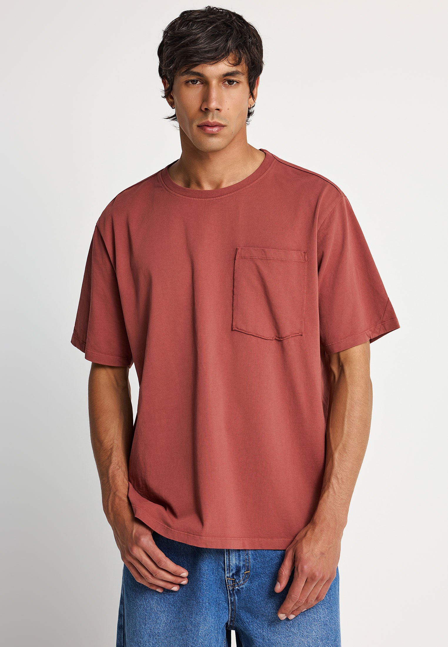 Ανδρικό relaxed t-shirt από βαμβάκι - The essentials