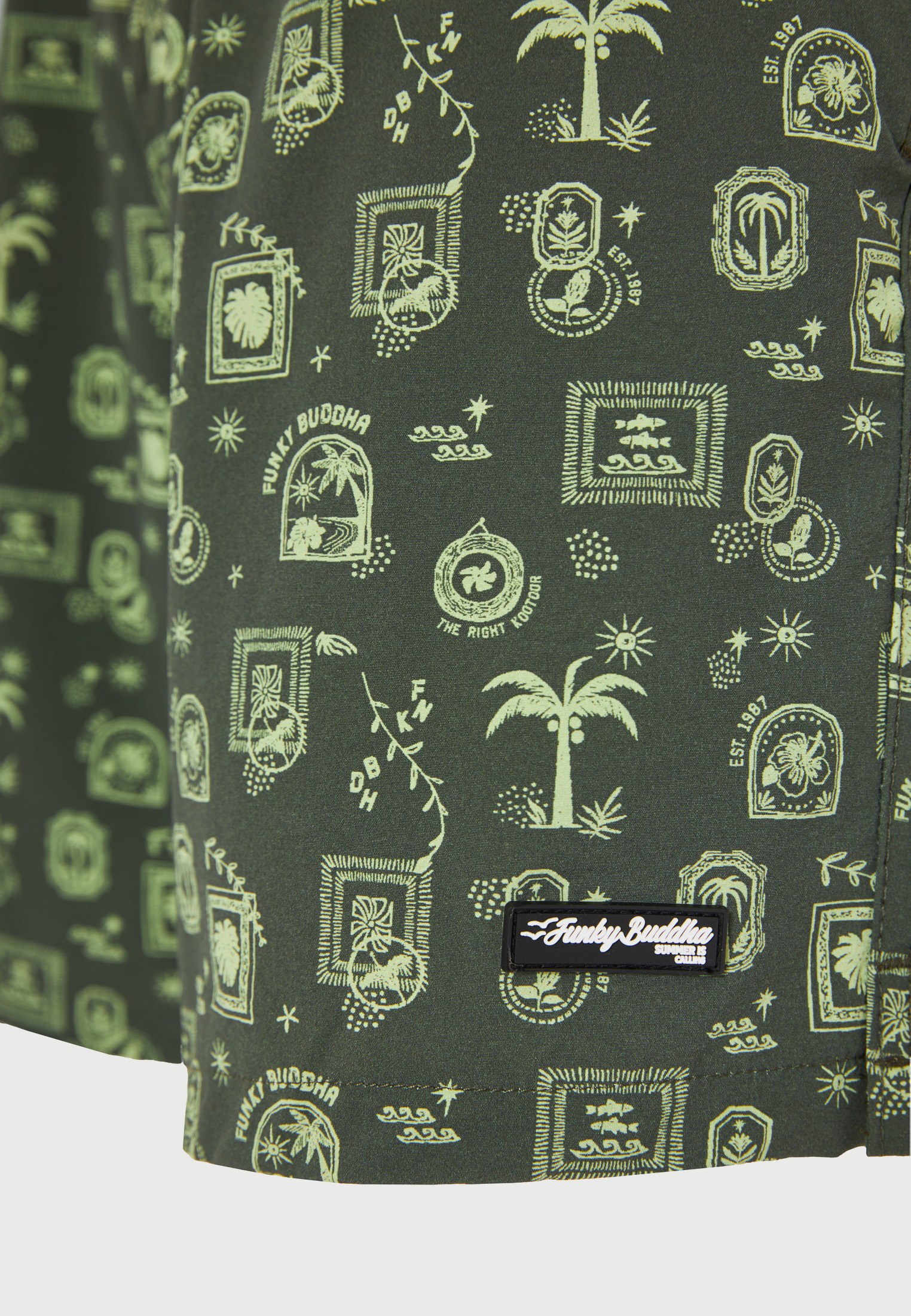 Men's Swim Shorts Funky Buddha Green