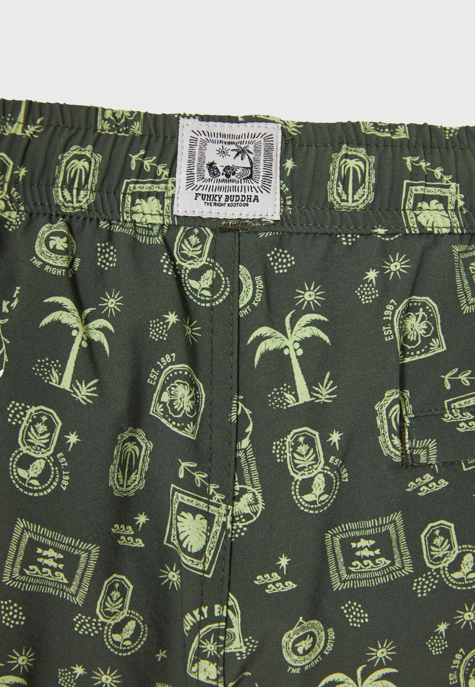 Men's Swim Shorts Funky Buddha Green