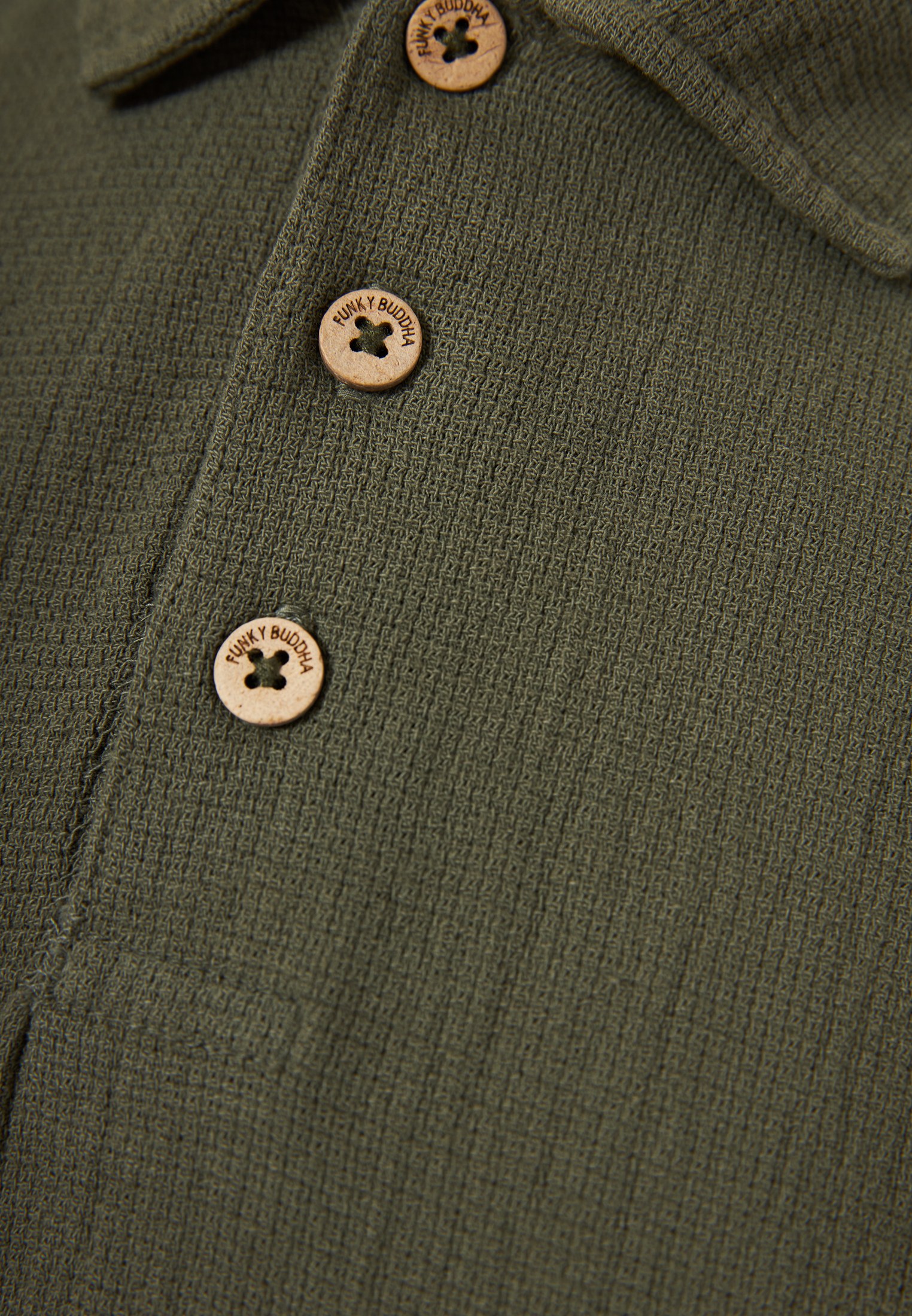 Men's Polo Shirts Funky Buddha Green