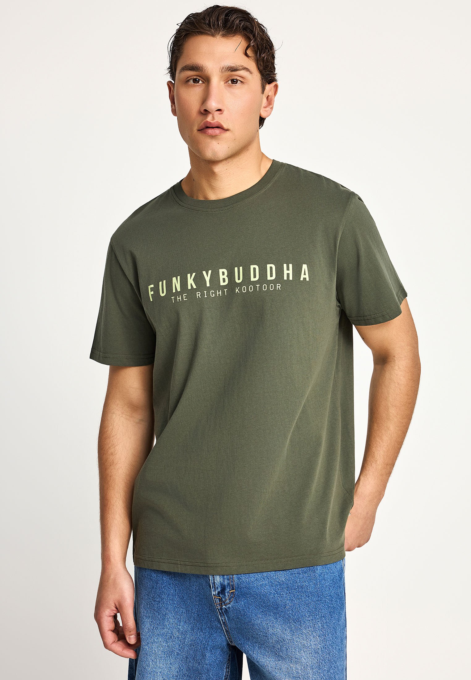 Men's Shirts Funky Buddha Green