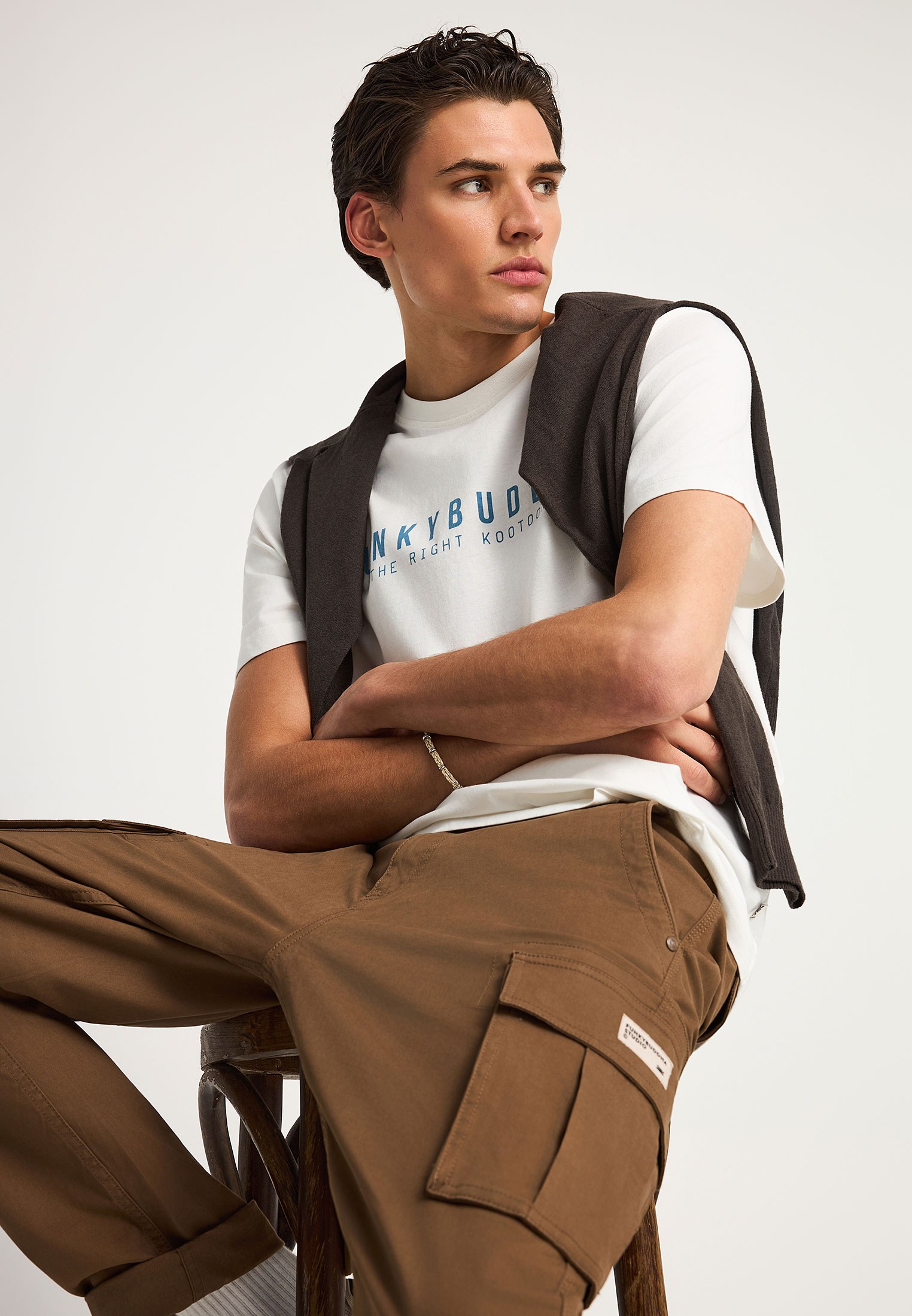 Men's Shirts Funky Buddha White