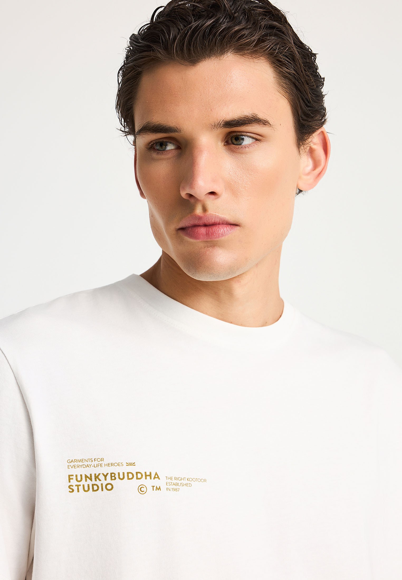 Men's Shirts Funky Buddha White