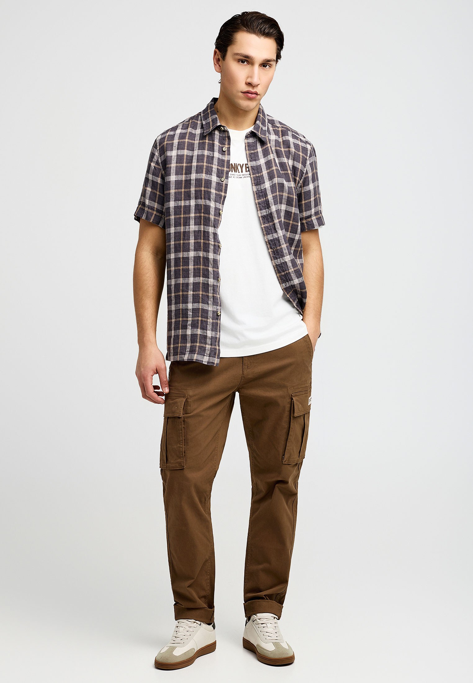 Men's Shirts Funky Buddha Beige