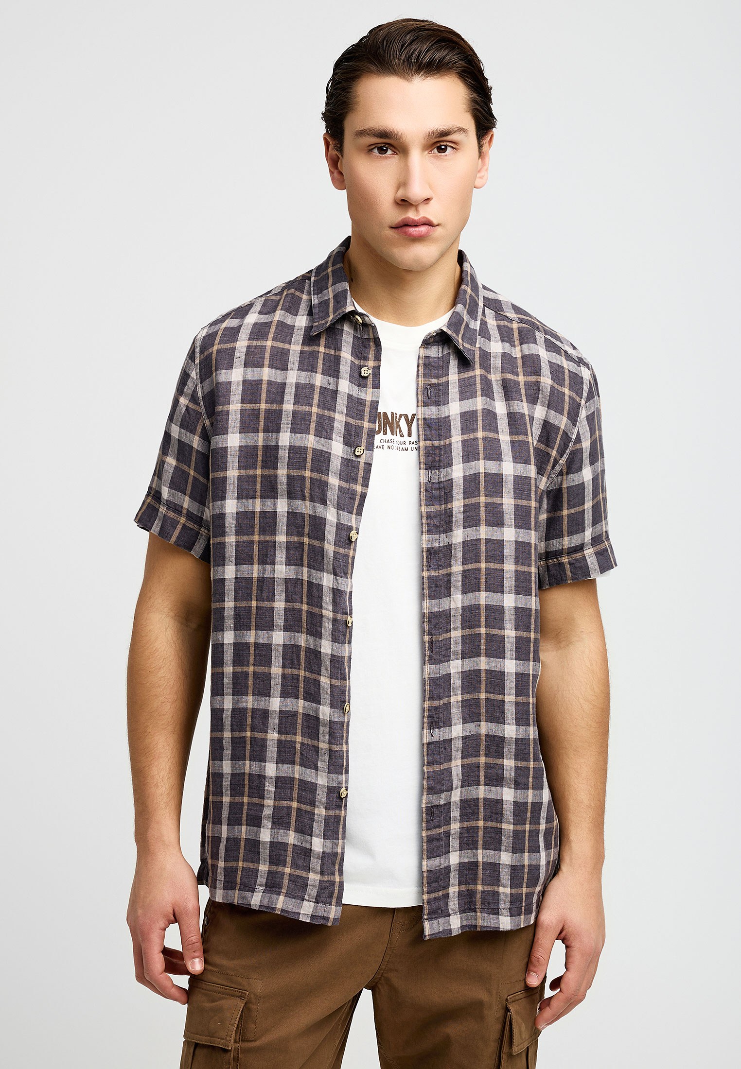 Men's Shirts Funky Buddha Beige