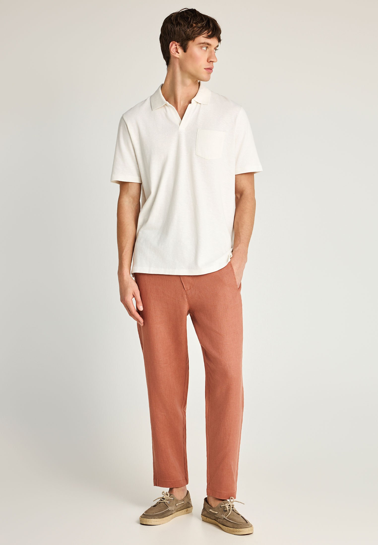 Men's Polo Shirts Funky Buddha White