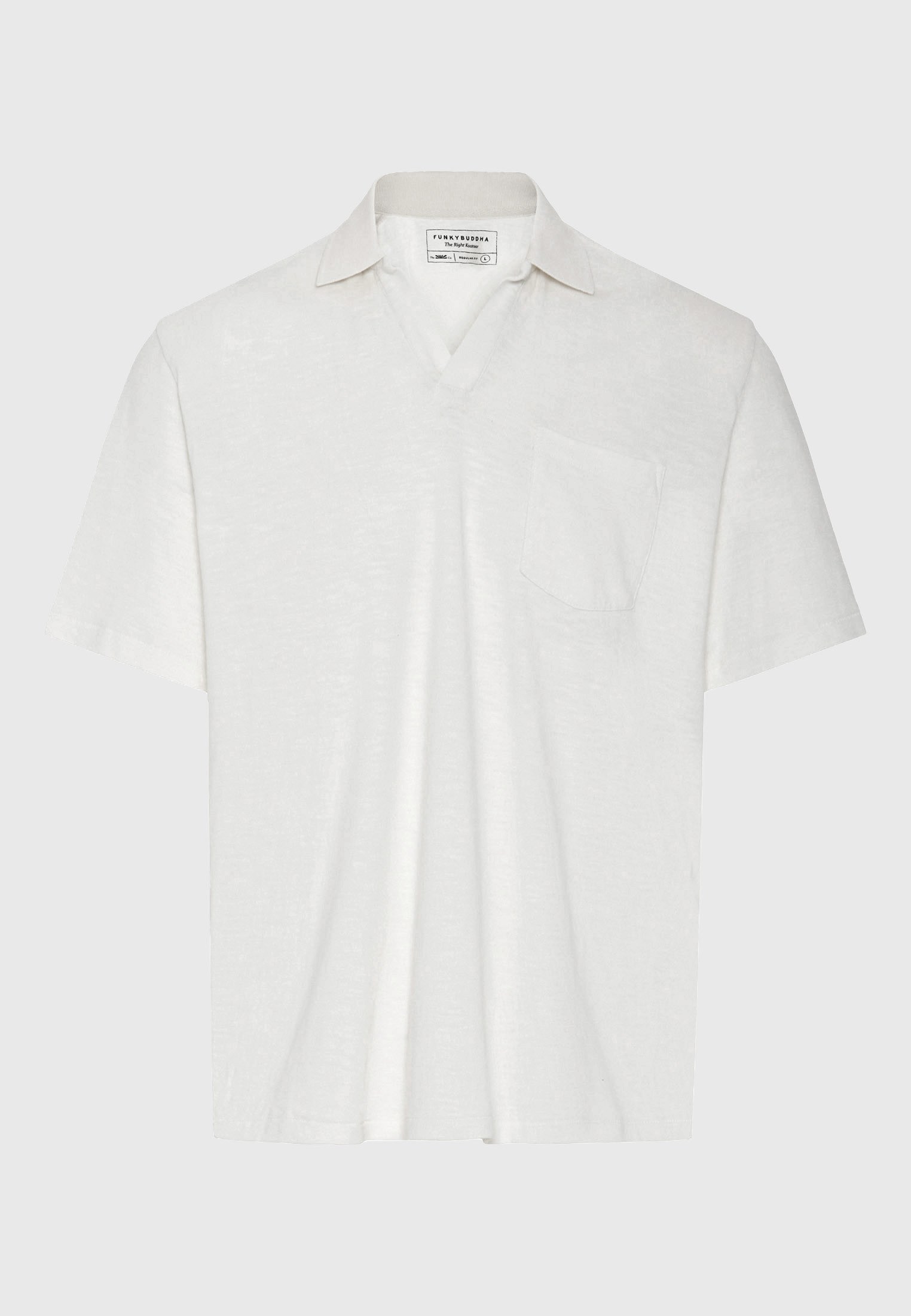 Men's Polo Shirts Funky Buddha White