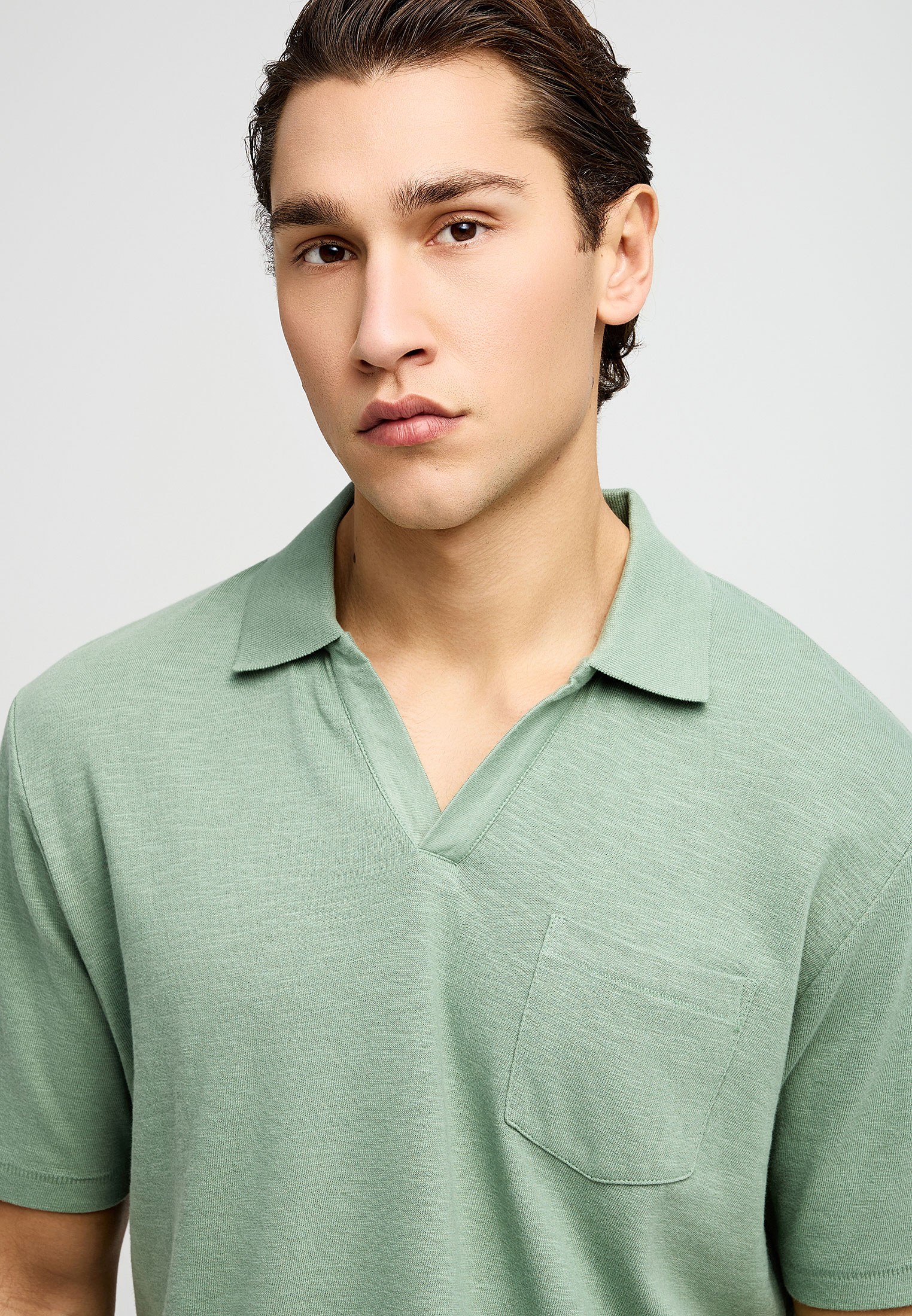 Men's Polo Shirts Funky Buddha Green