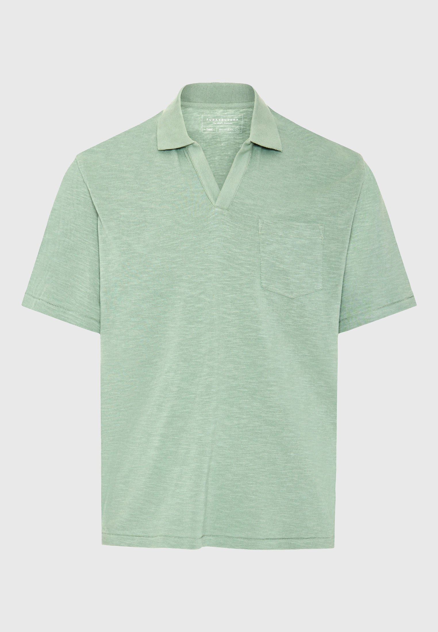 Men's Polo Shirts Funky Buddha Green