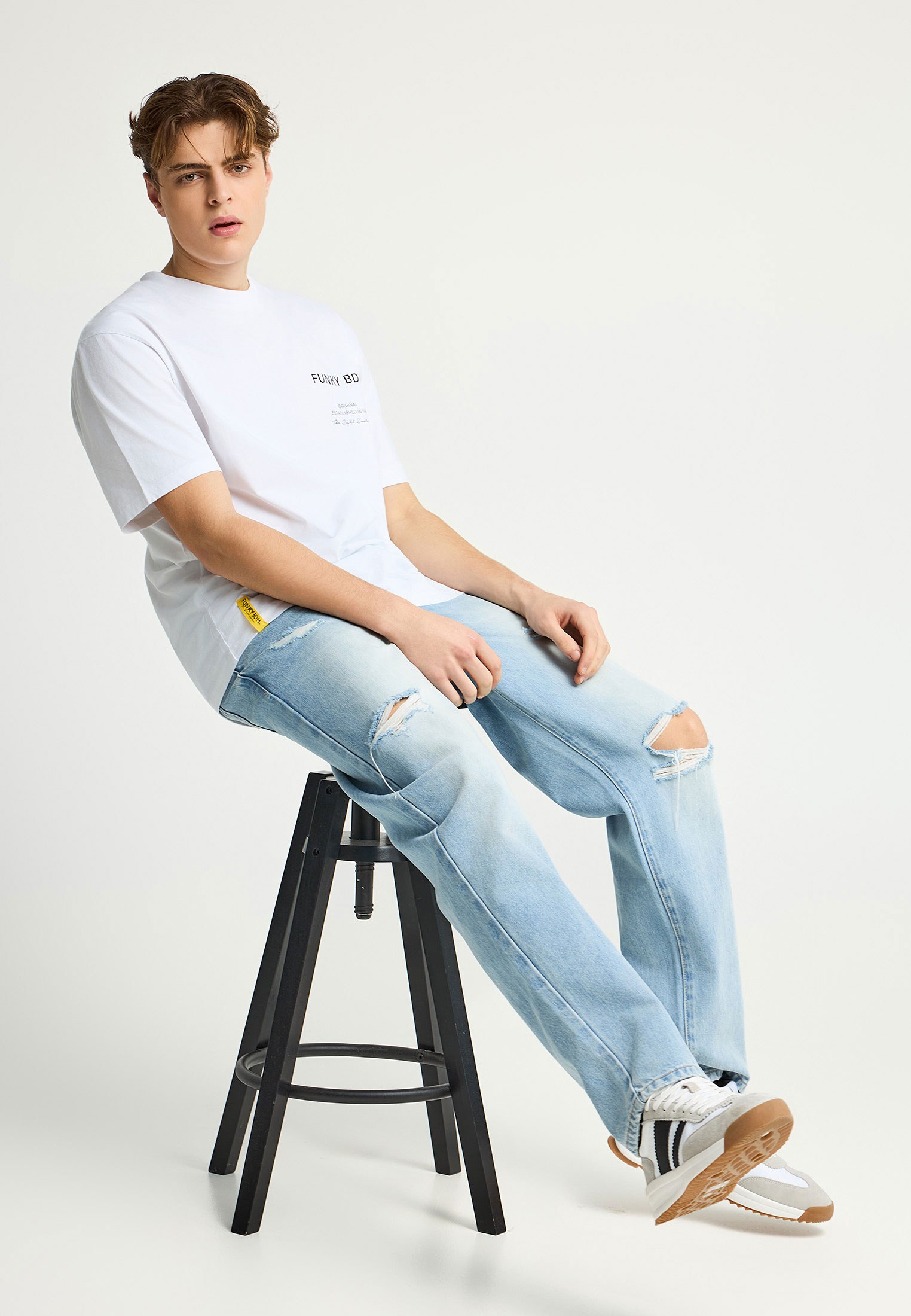 Men's Shirts Funky Buddha White