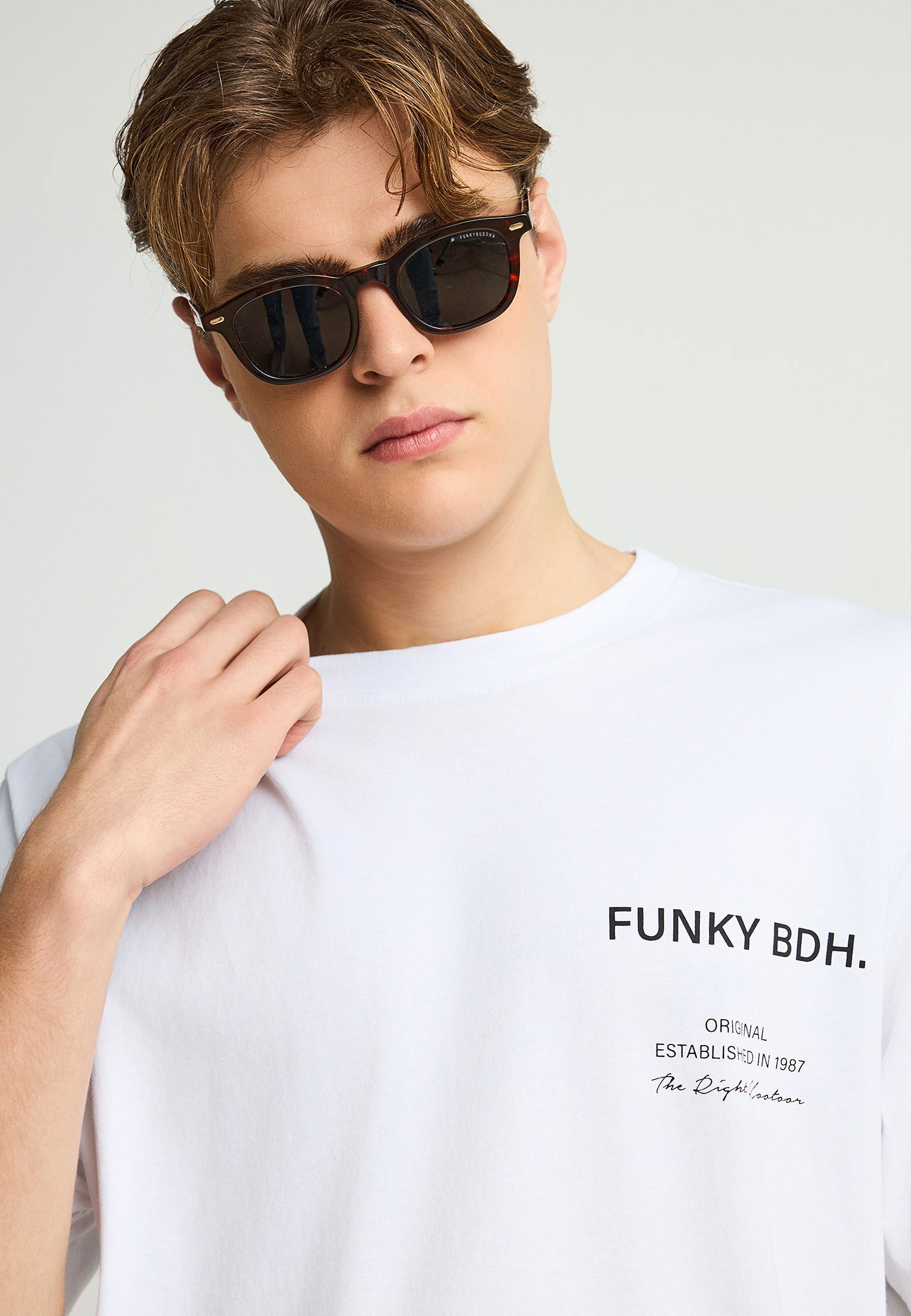 Men's Shirts Funky Buddha White