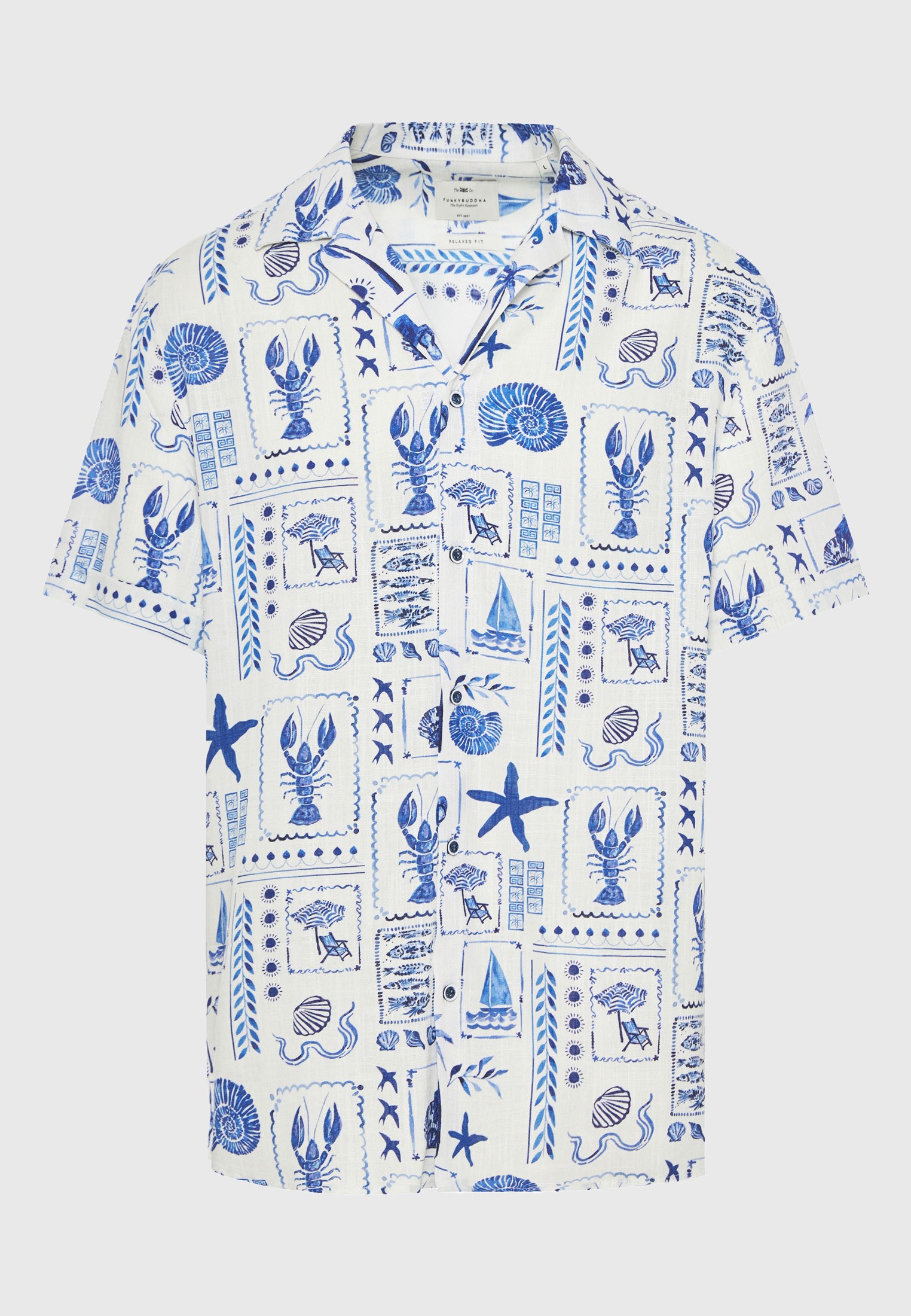 Men's Shirts Funky Buddha White