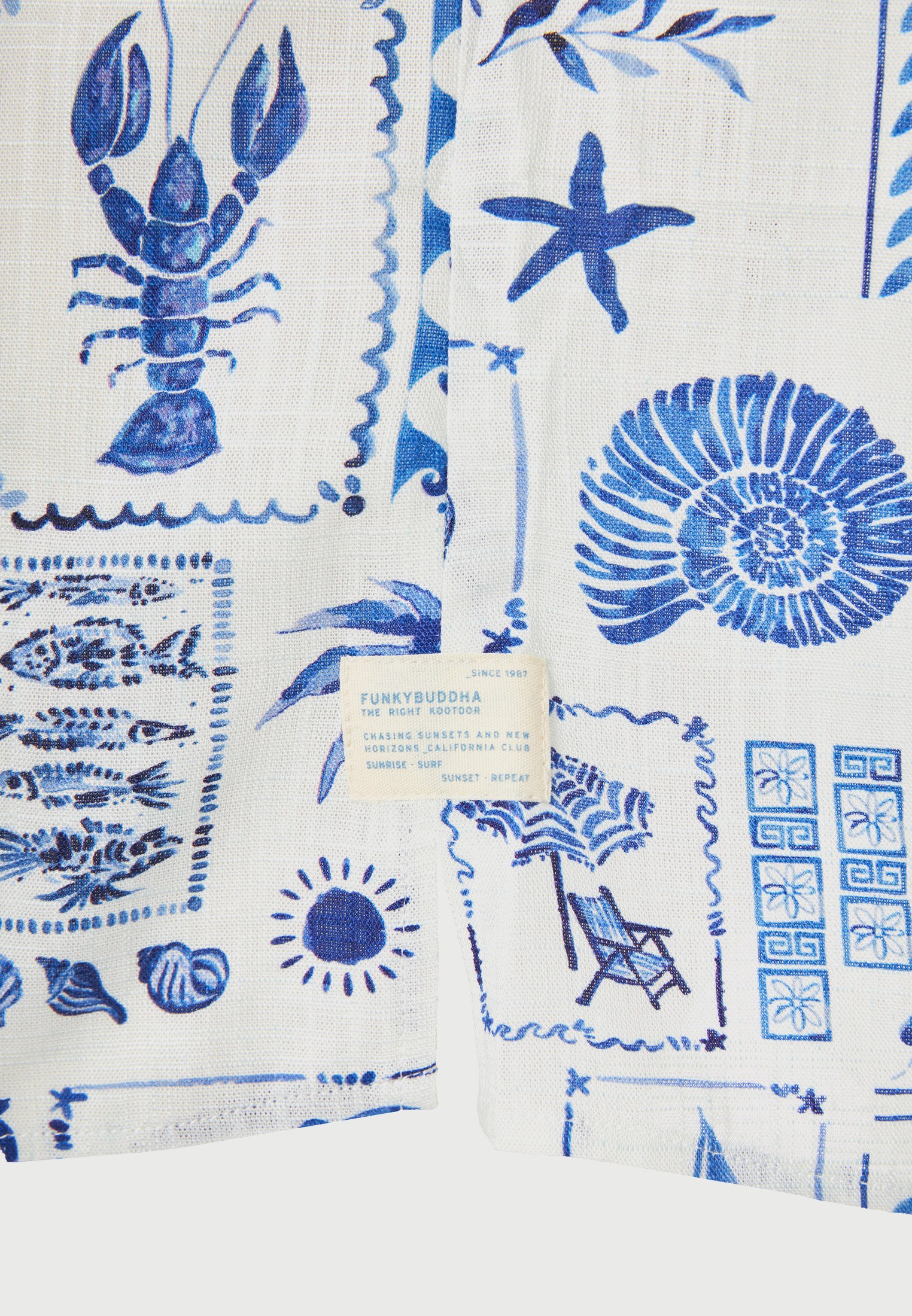 Men's Shirts Funky Buddha White