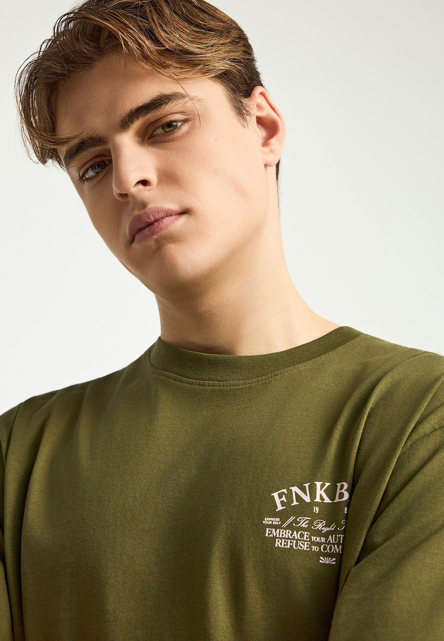 Men's Shirts Funky Buddha Khaki