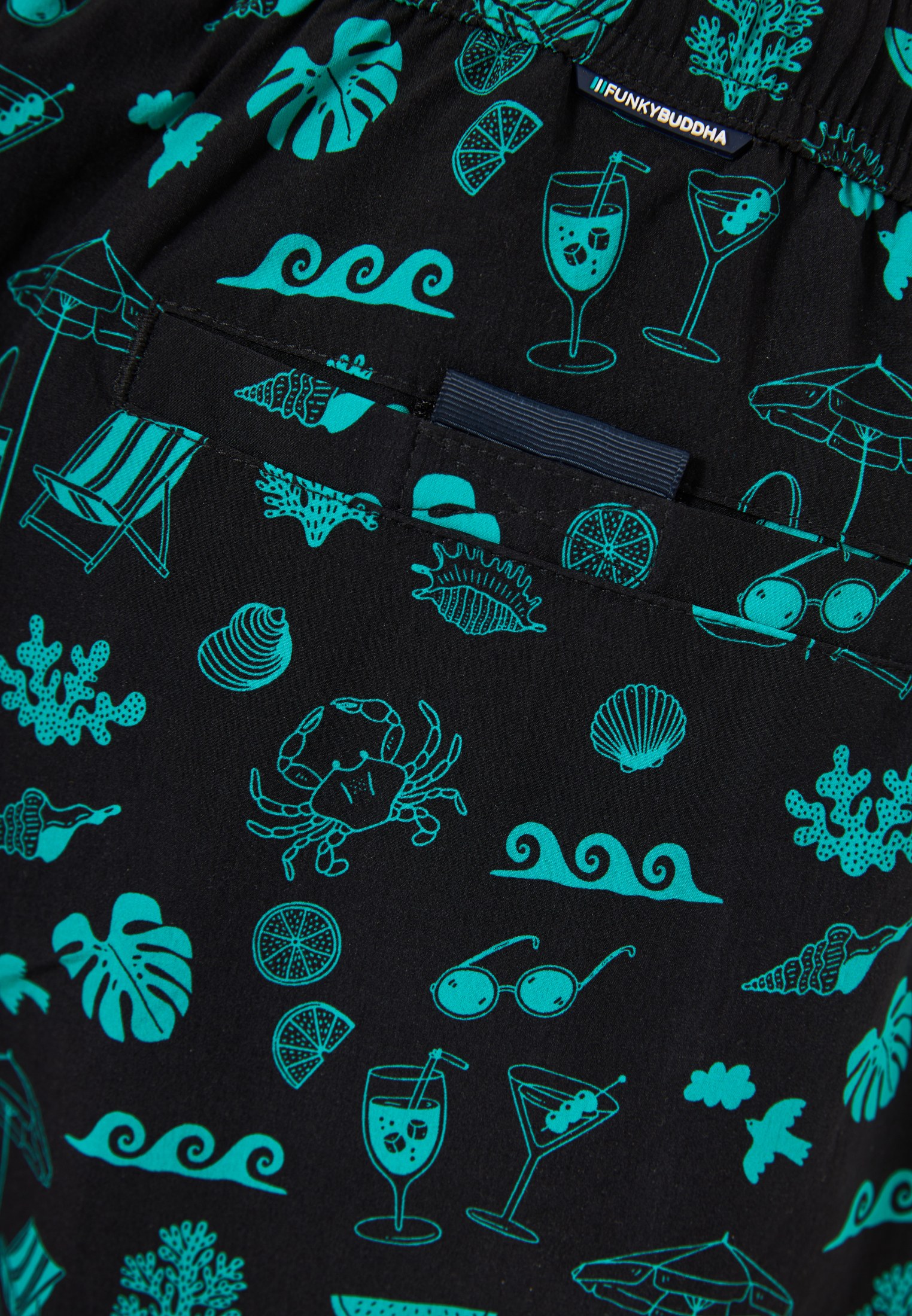 Men's Swim Shorts Funky Buddha Black