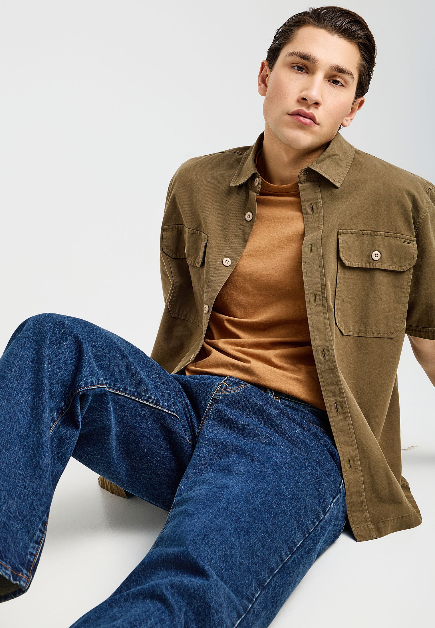 Men's Shirts Funky Buddha Olive