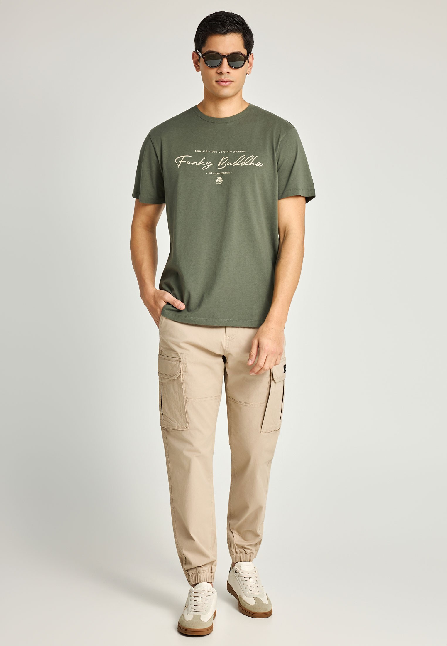 Men's Shirts Funky Buddha Green