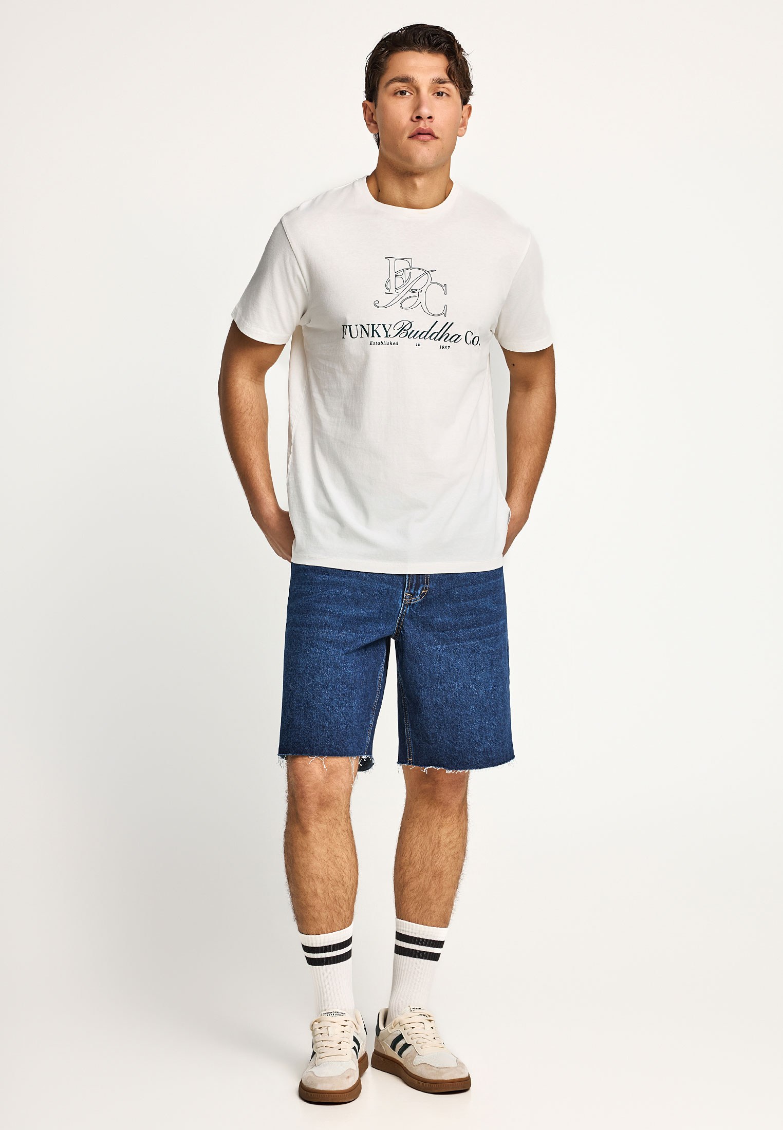 Men's Shirts Funky Buddha White