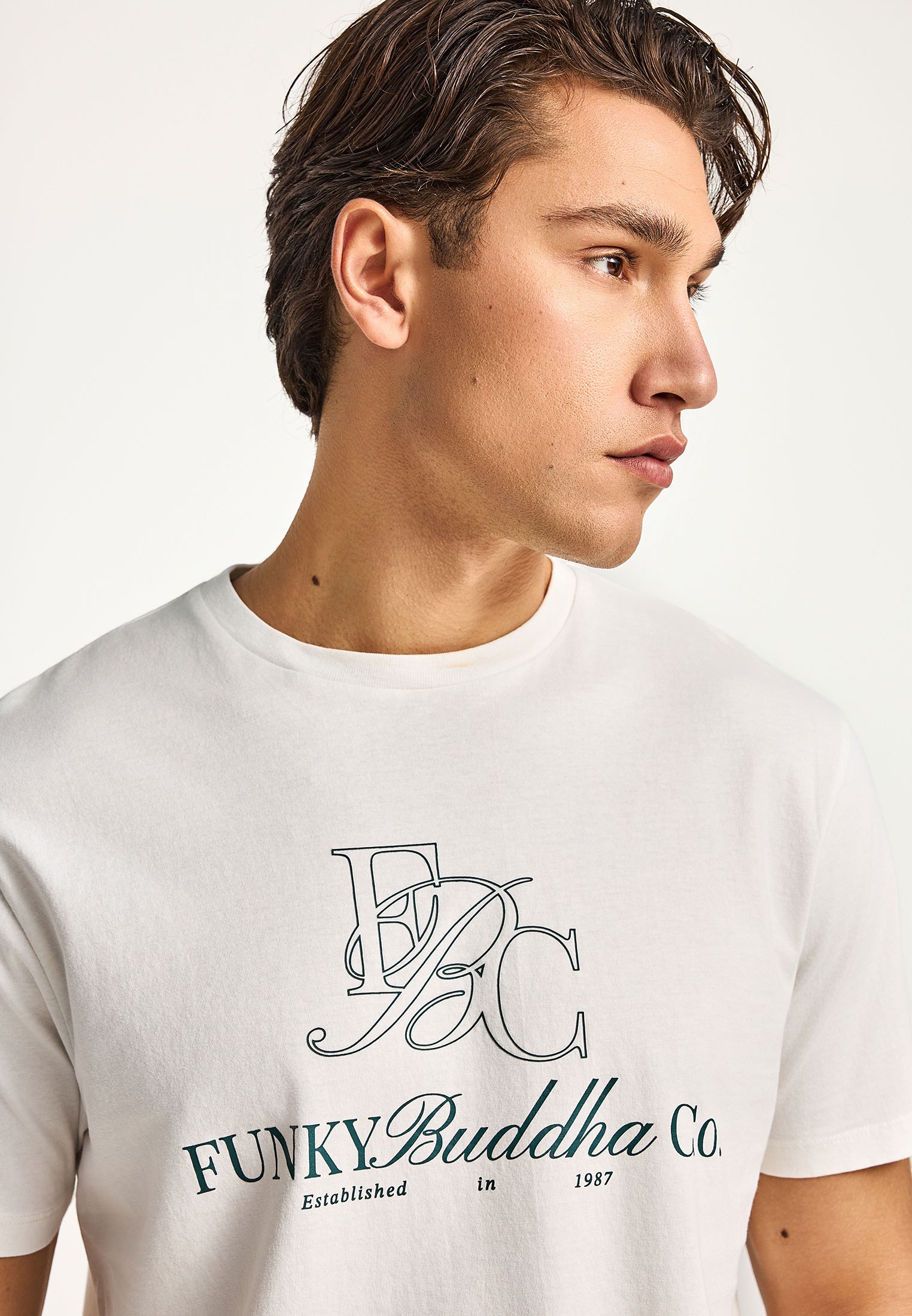 Men's Shirts Funky Buddha White