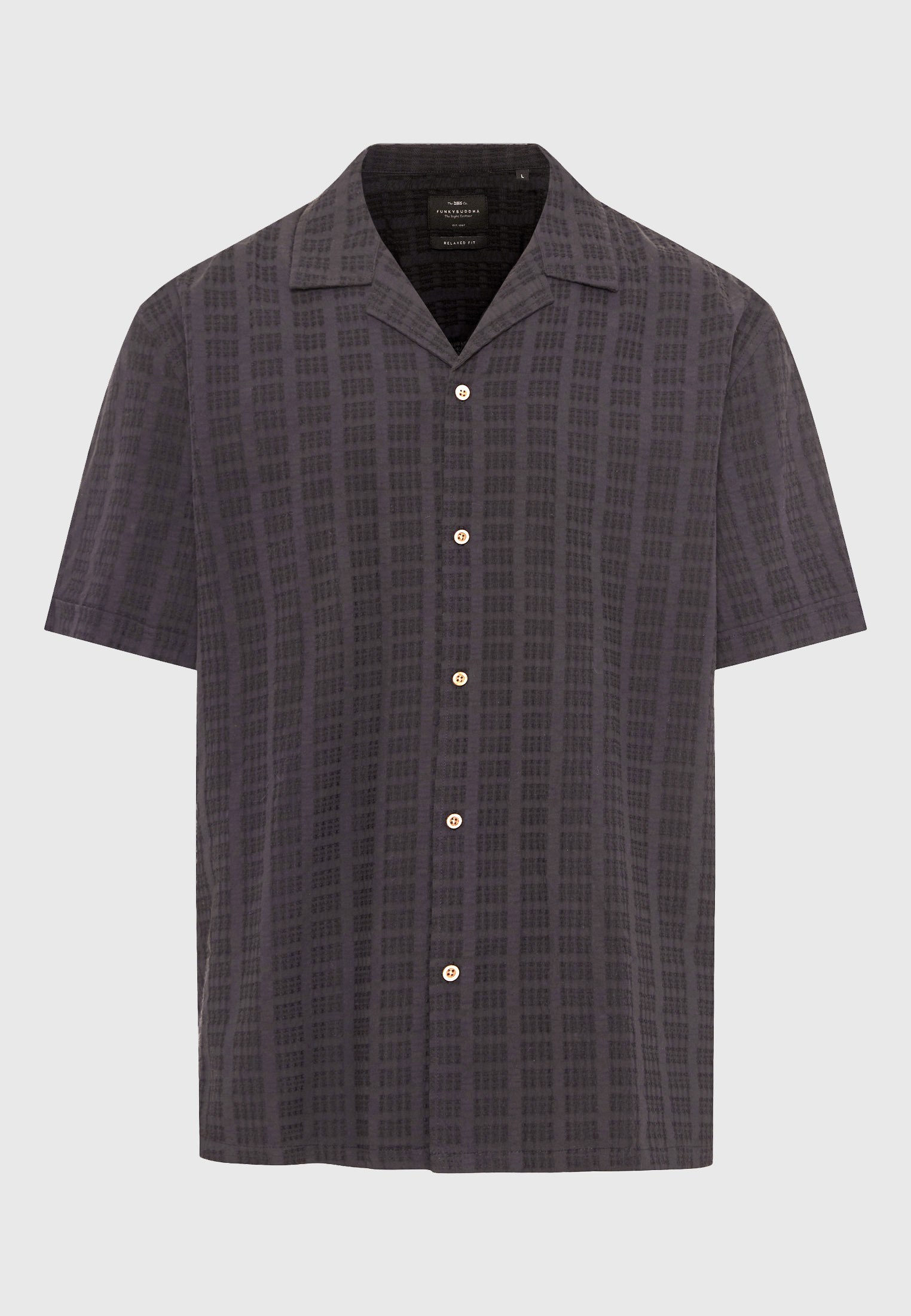 Ανδρικό oversized fit κοντομάνικο πουκάμισο