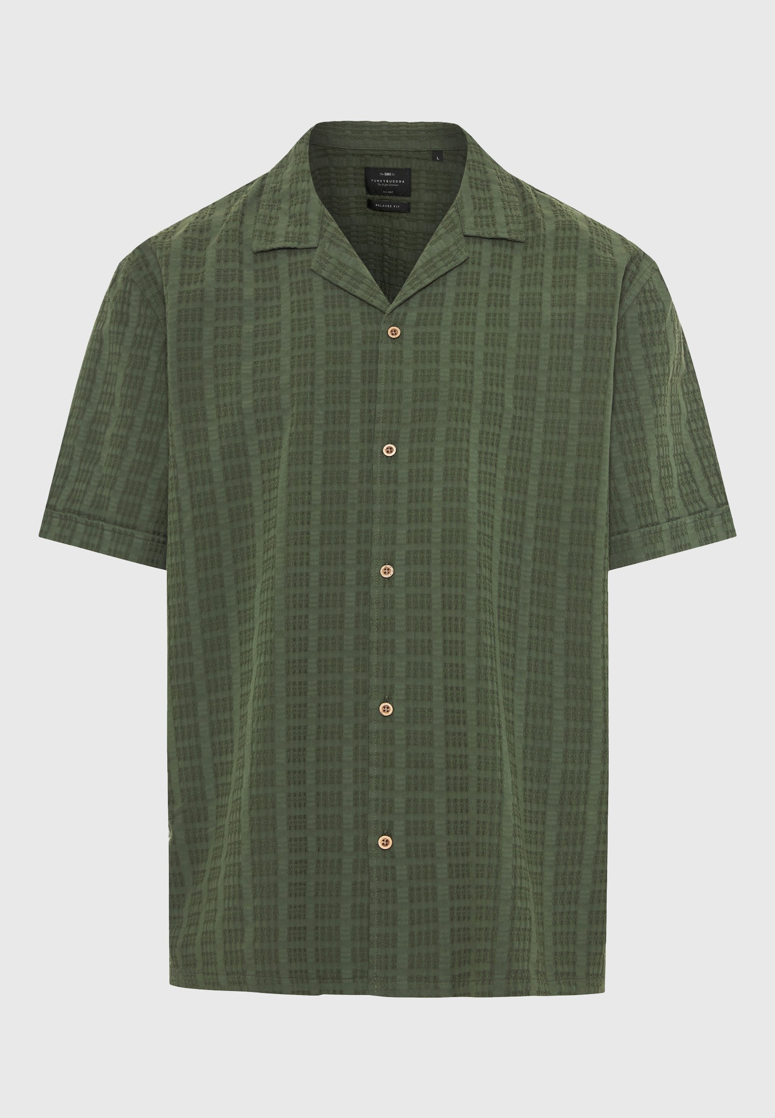 Ανδρικό oversized fit κοντομάνικο πουκάμισο