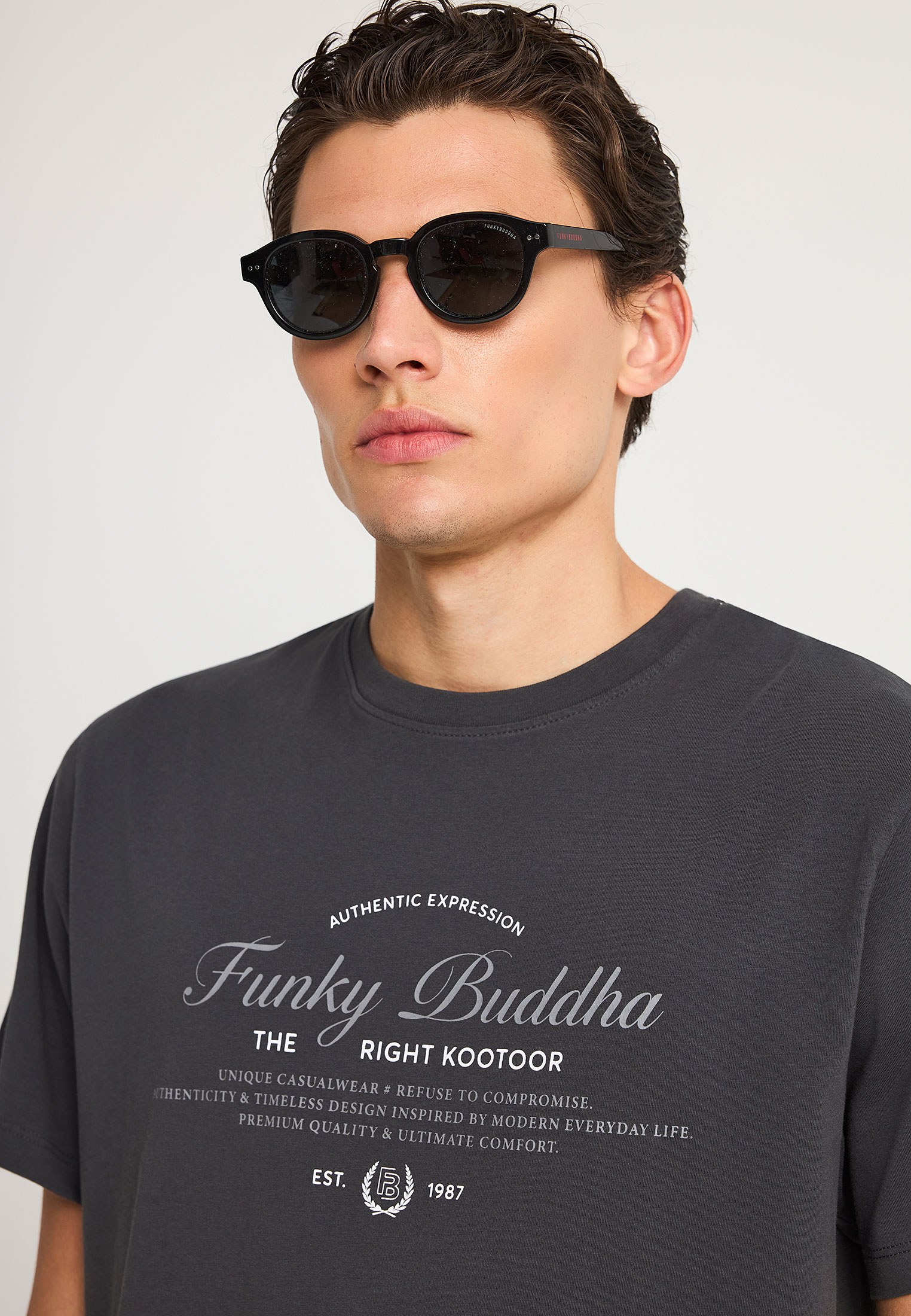 Men's Shirts Funky Buddha Gray