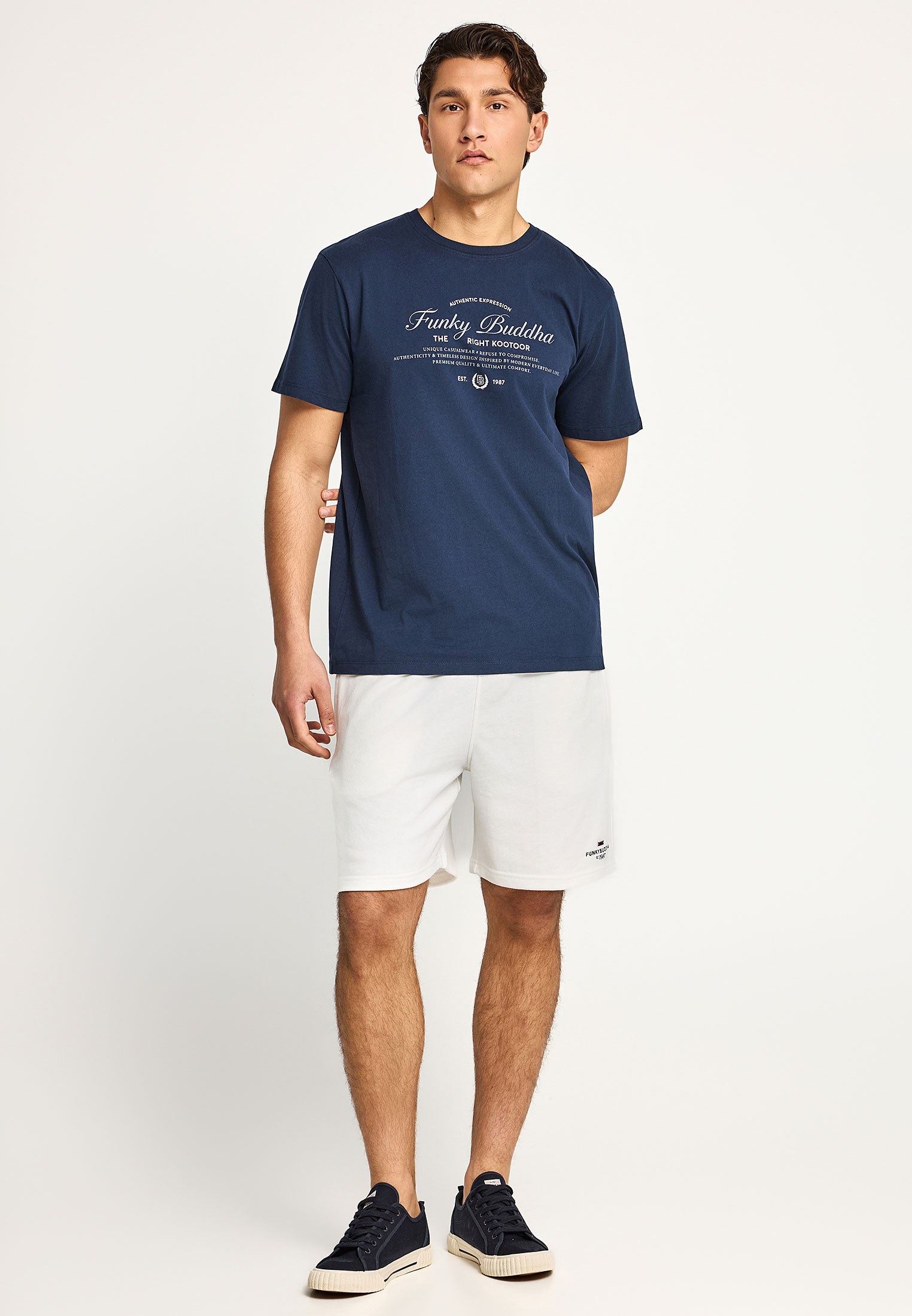 Men's Shirts Funky Buddha Navy