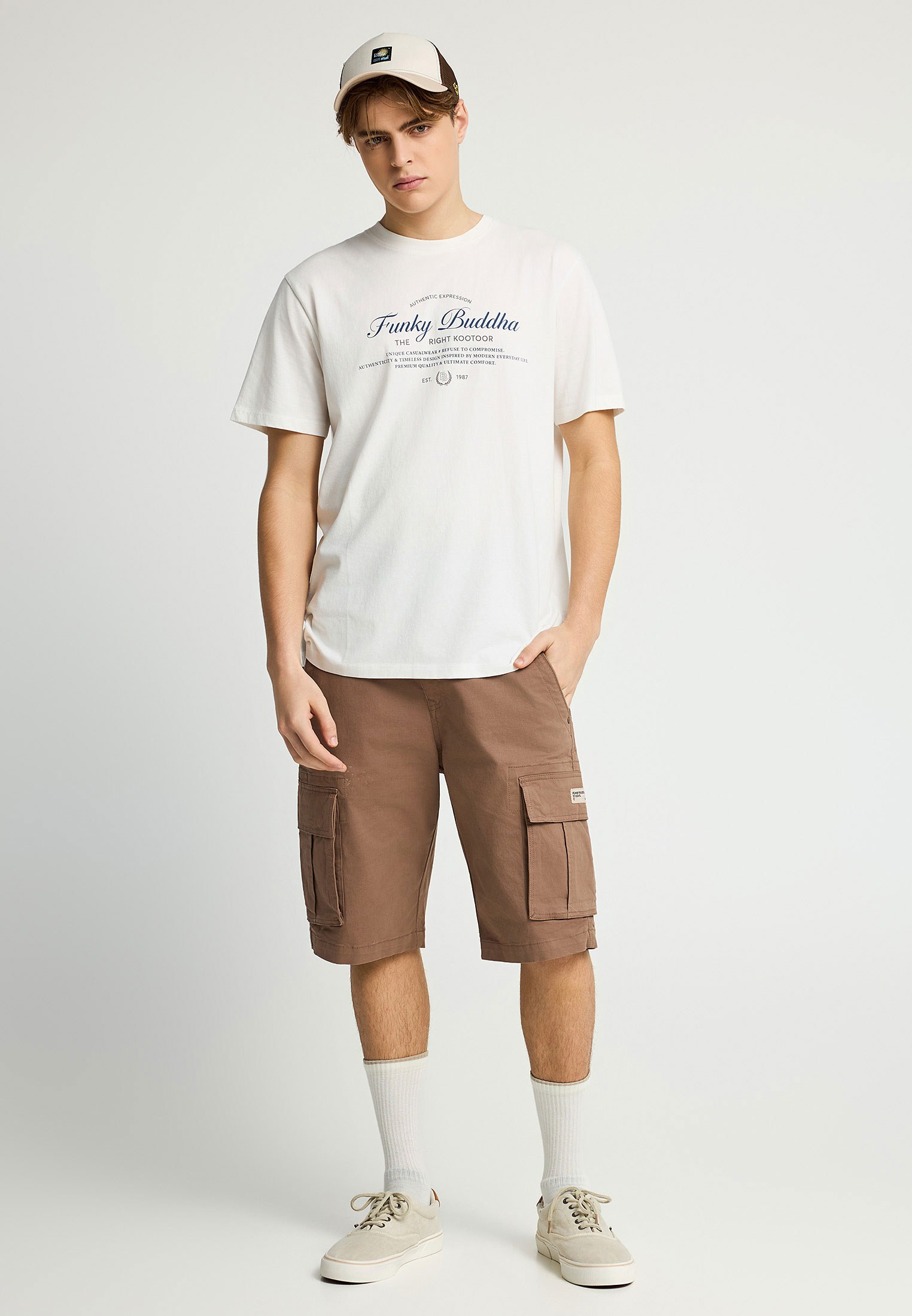 Men's Shirts Funky Buddha White